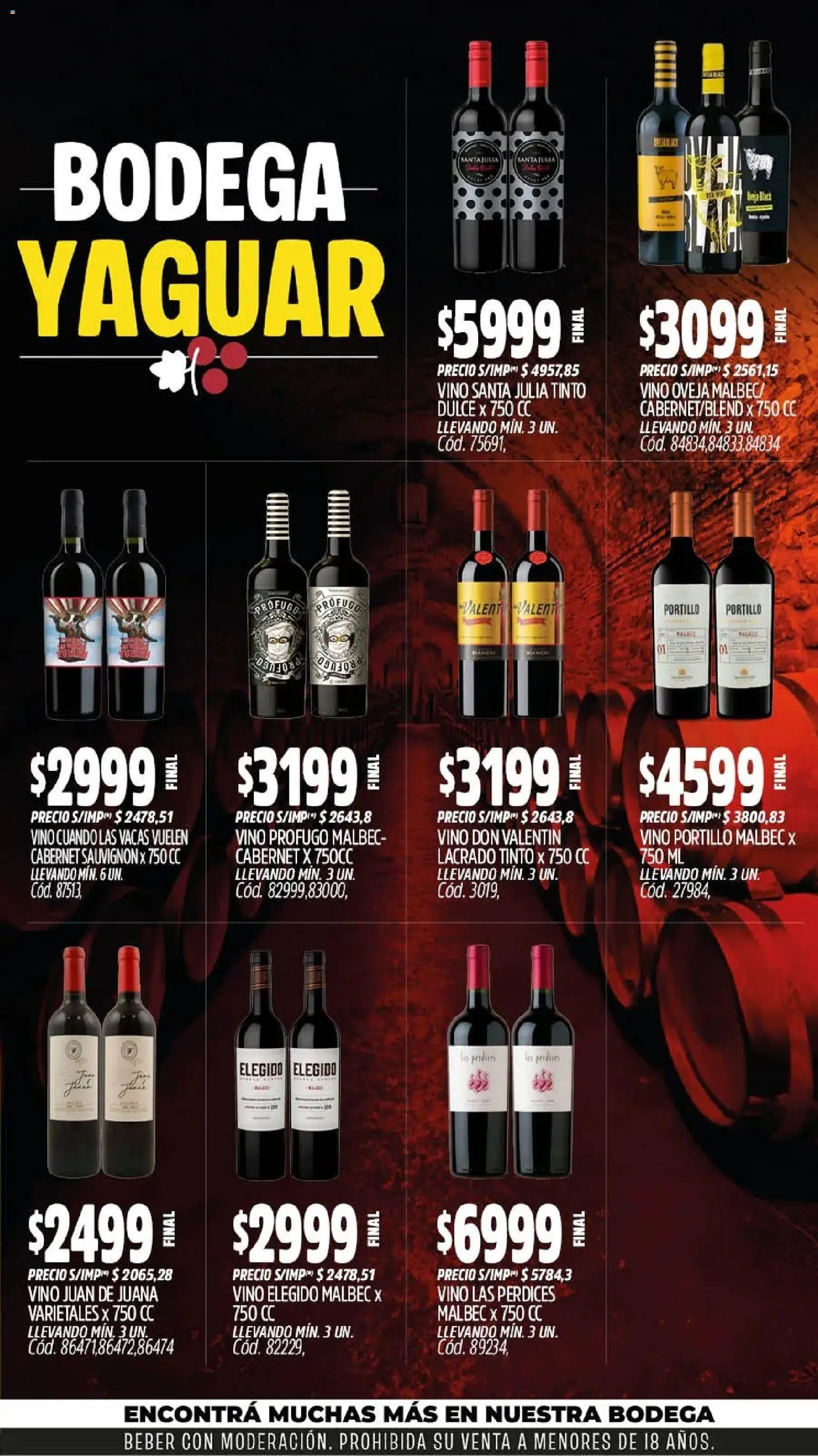 Vista previa del folleto de la tienda Yaguar válido desde el 28/09/2026 - Vino, Dulce