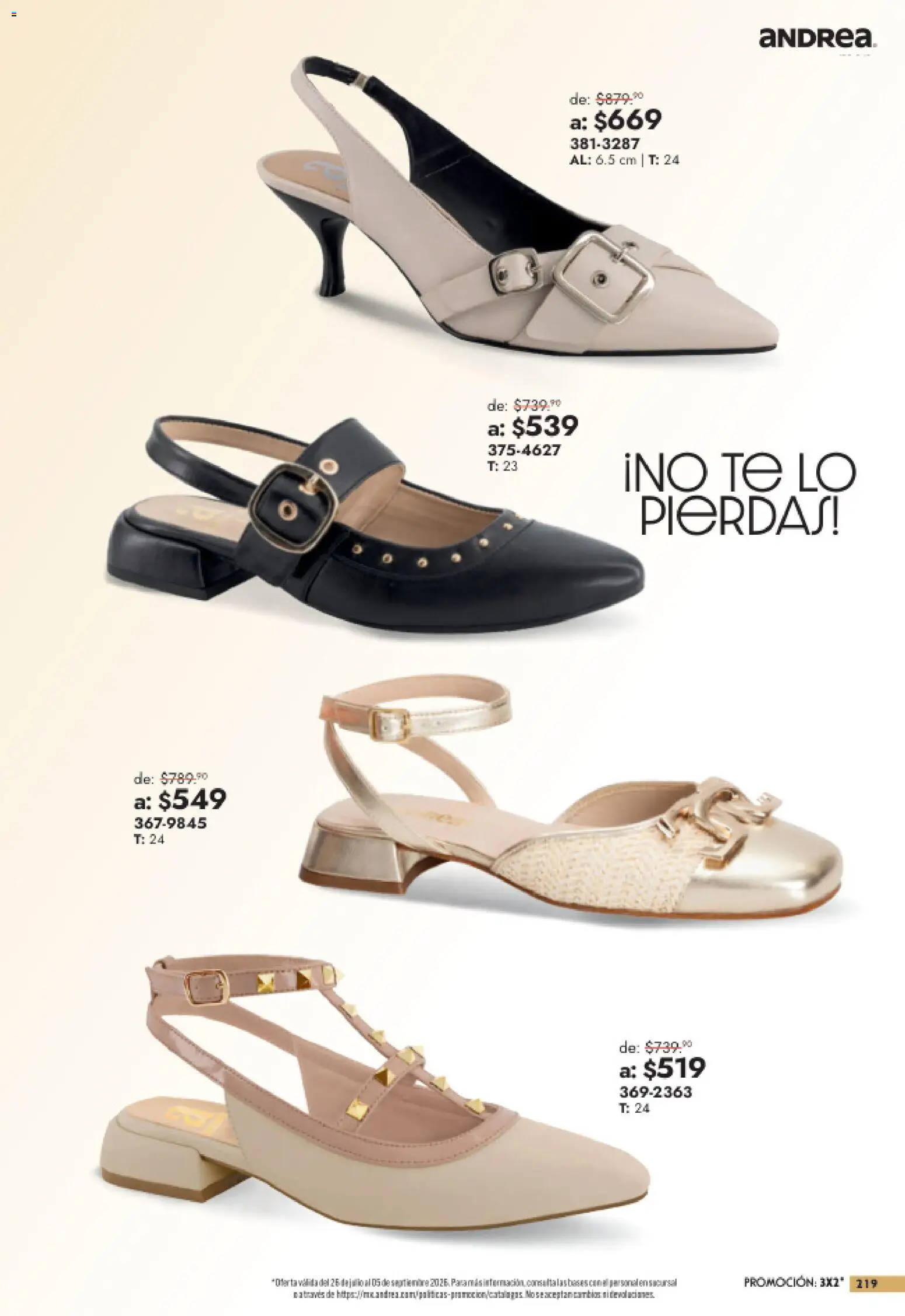 Vista previa las ofertas de la tienda Andrea - Andrea catálogo Outlet desde el 26/07/2026 