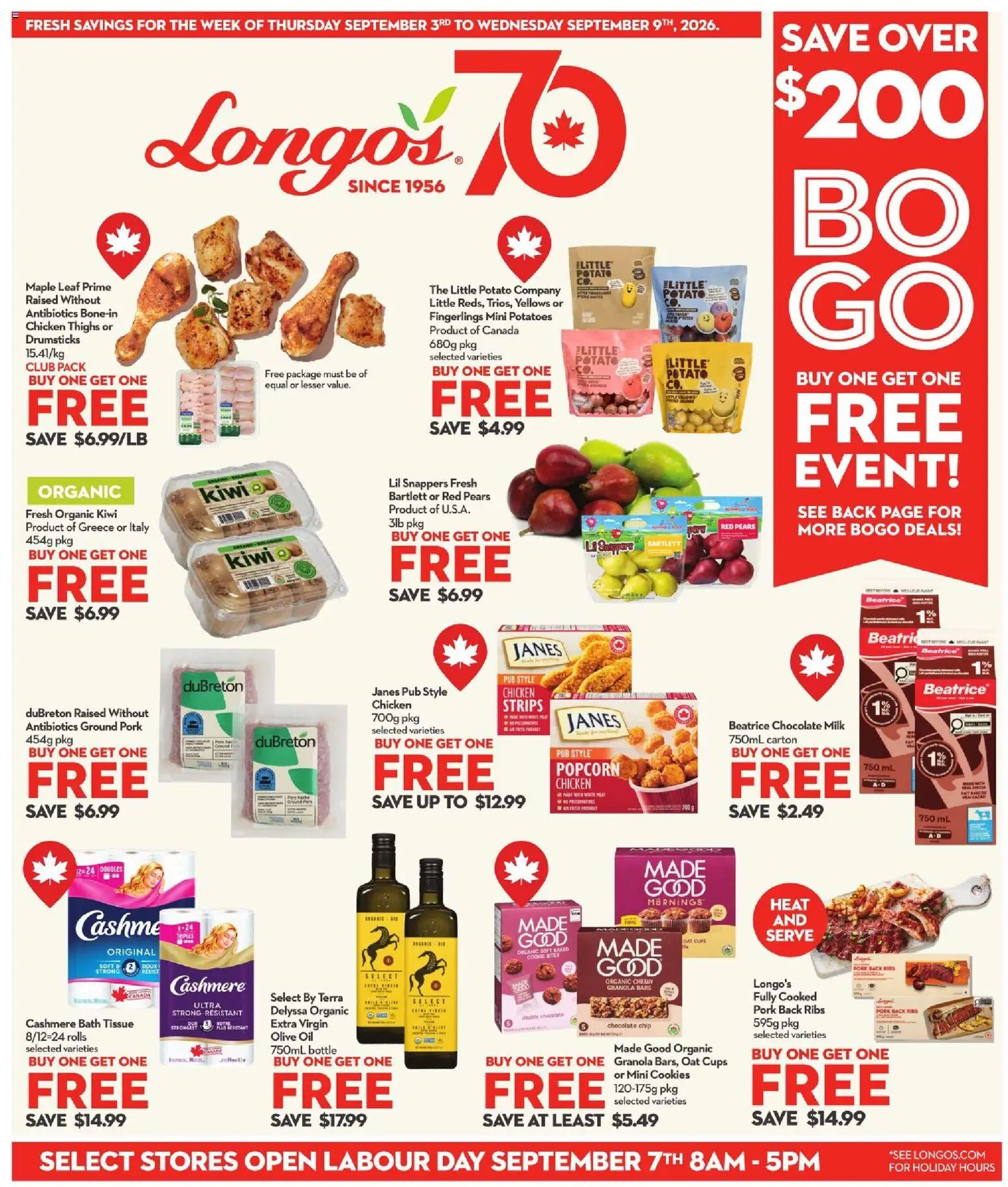 Preview of leaflet Longo's weekly flyer / circulaire from shop Longo's is valid from Sep 03, 2026