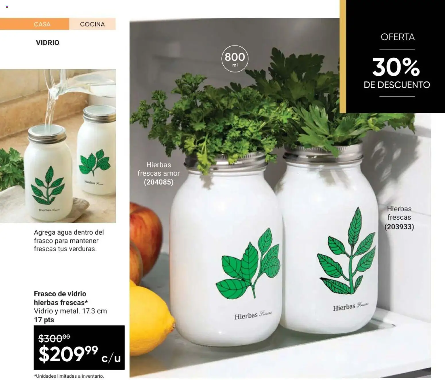 Vista previa las ofertas de la tienda AVON - AVON Casa & Estilo 8 2026 desde el 08/05/2026 - Agua, Cocina, Hierbas, Frasco