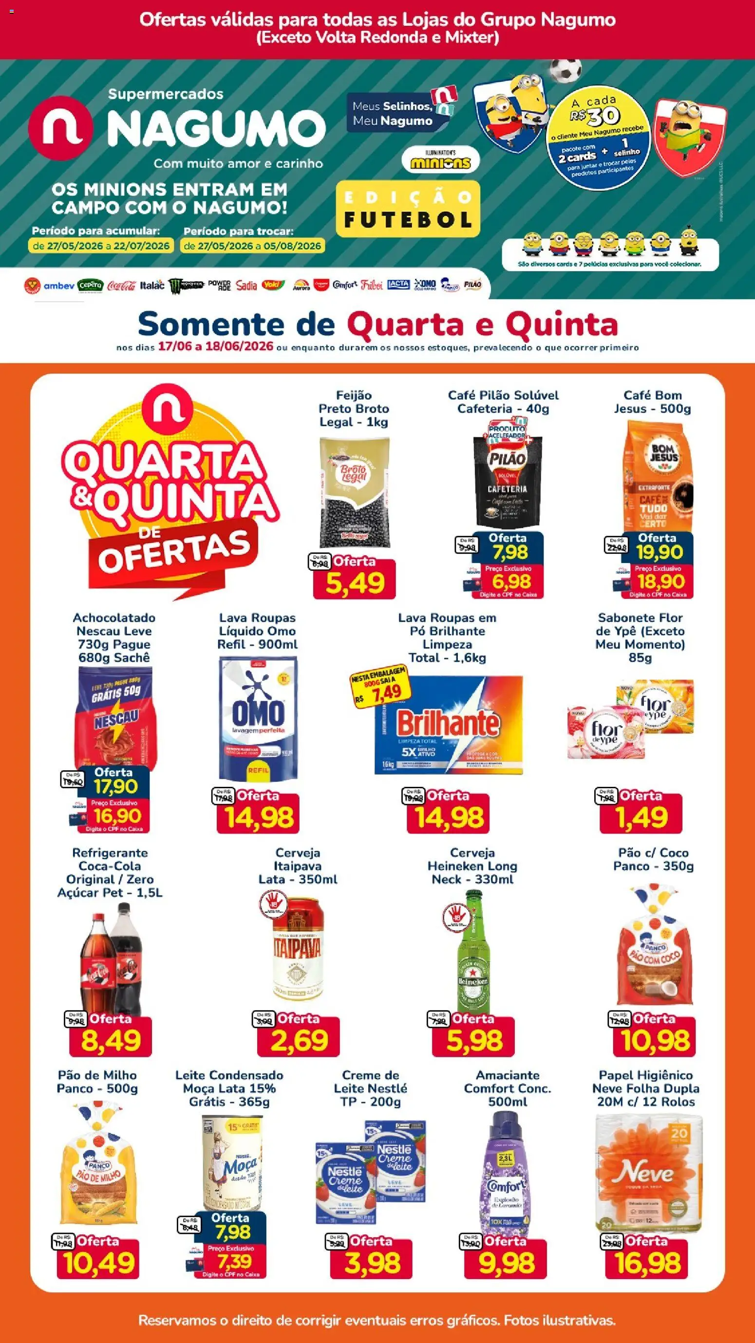 Pré-Visualização do folheto "Nagumo ofertas Quarta e Quinta" da loja Nagumo válido a partir de 17/06/2026