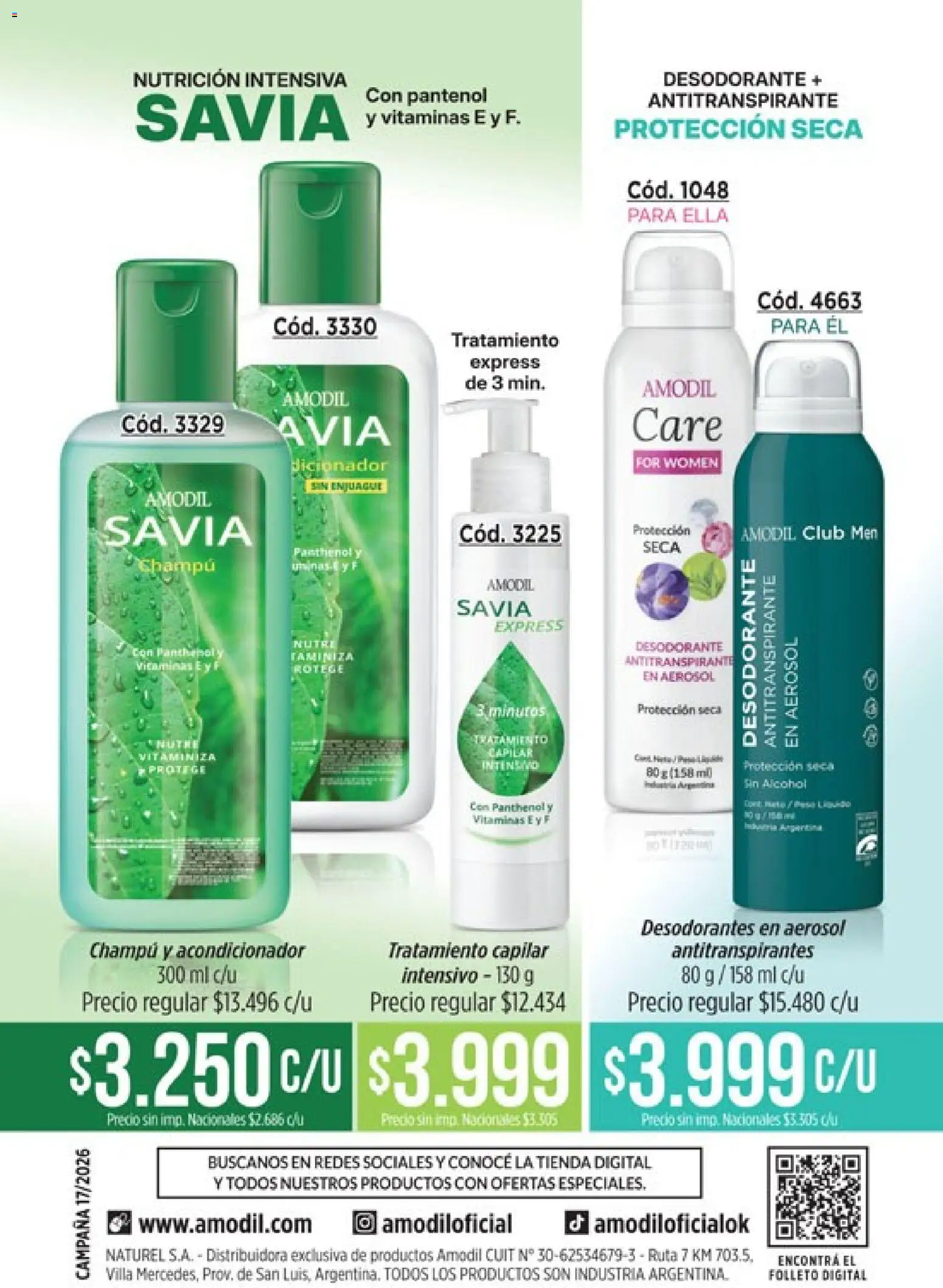 Vista previa del folleto de la tienda Amodil válido desde el 01/10/2026 - Campana, Vitaminas, Alcohol, Desodorante, Champú, Acondicionador, Antitranspirante