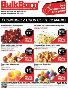 Preview of leaflet Bulk Barn weekly flyer / circulaire from shop Bulk Barn is valid from Aug 20, 2026