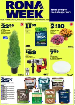 Preview of leaflet Rona weekly flyer from shop Rona is valid from Aug 27, 2026