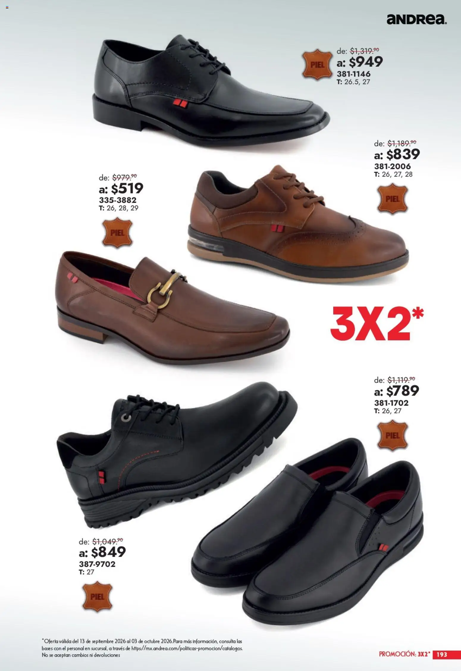 Vista previa las ofertas de la tienda Andrea - Andrea catálogo Outlet desde el 13/09/2026 