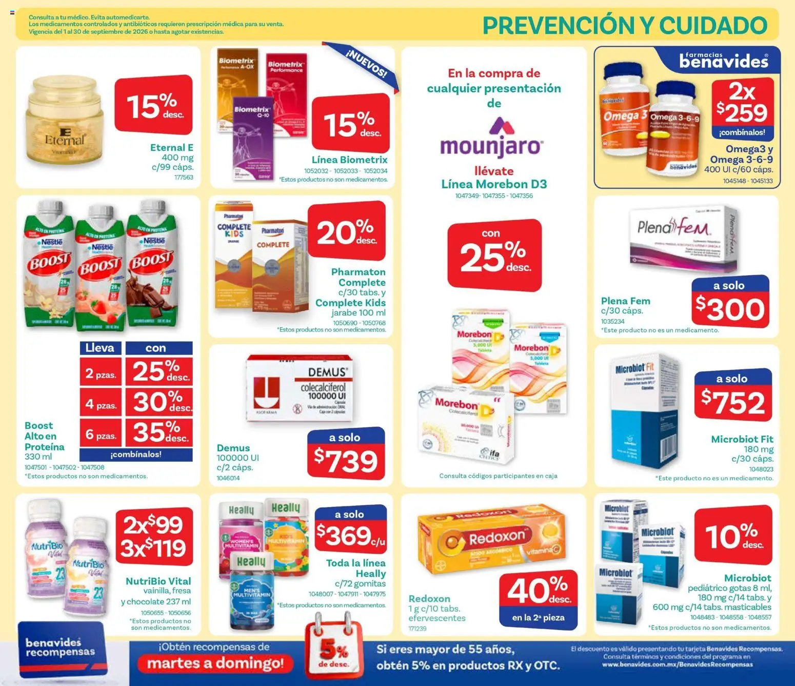Vista previa las ofertas de la tienda Farmacia Benavides - Farmacia Benavides catálogo desde el 01/09/2026 