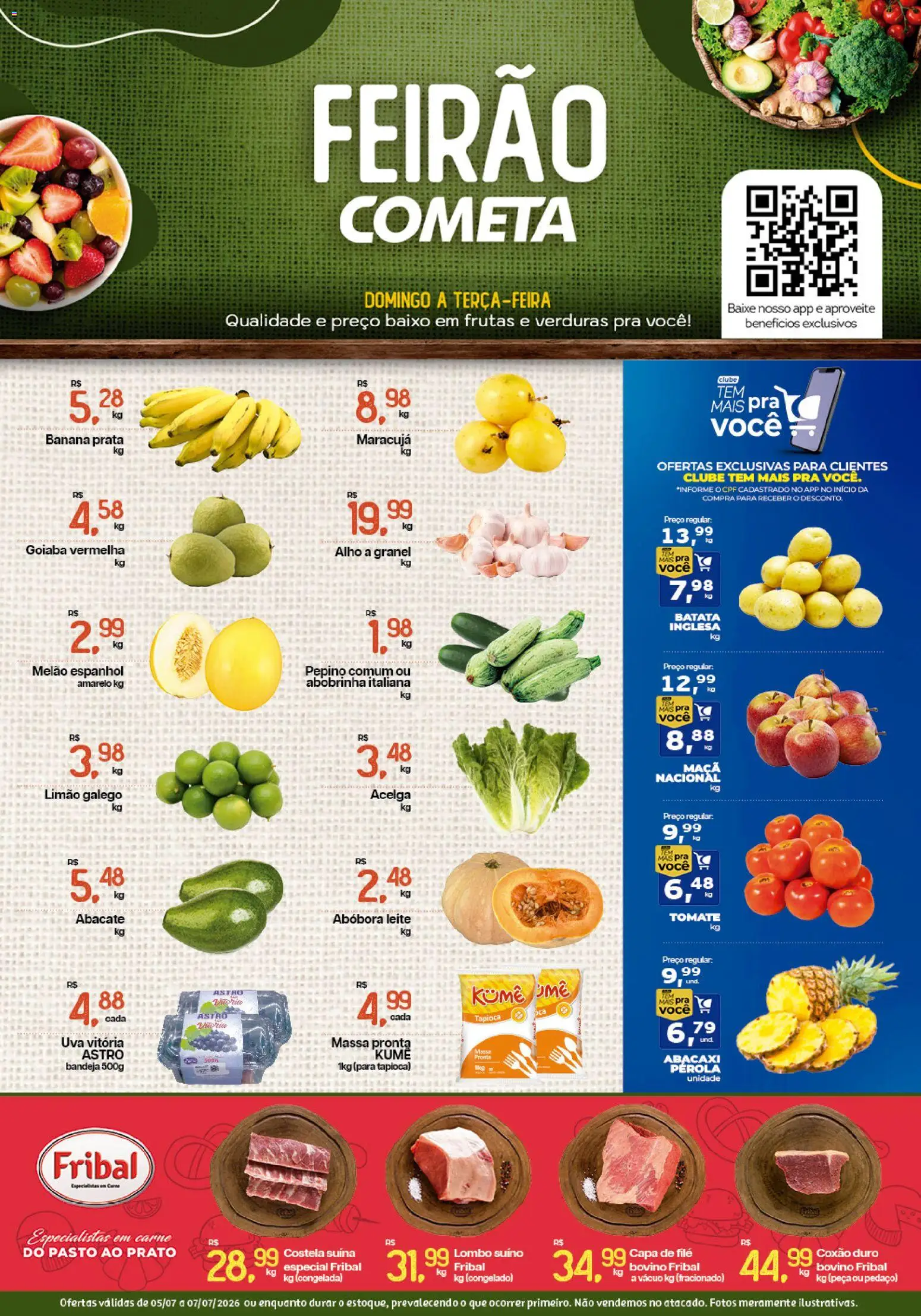 Pré-Visualização do folheto "Cometa Supermercados ofertas Feirão" da loja Cometa Supermercados válido a partir de 05/07/2026