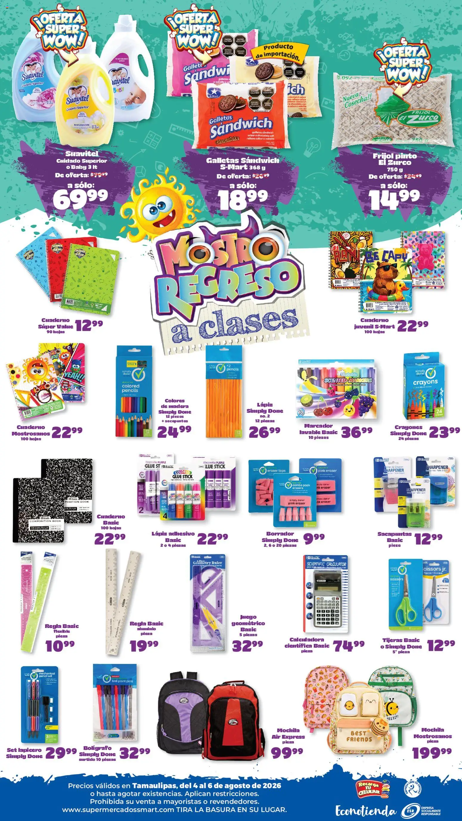 Vista previa las ofertas de la tienda S-Mart - S-Mart folleto Ofertas de feria Matamoros desde el 04/08/2026 