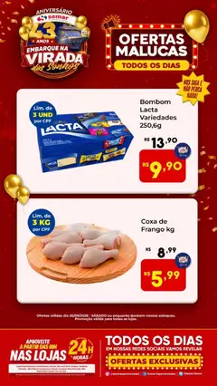 Pré-Visualização do folheto "Semar Supermercado ofertas Malucas" da loja Semar Supermercado válido a partir de 26/09/2026