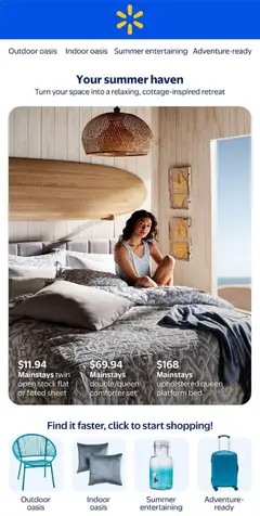 Preview of leaflet Walmart flyer - Your summer haven from shop Walmart is valid from Apr 30, 2026