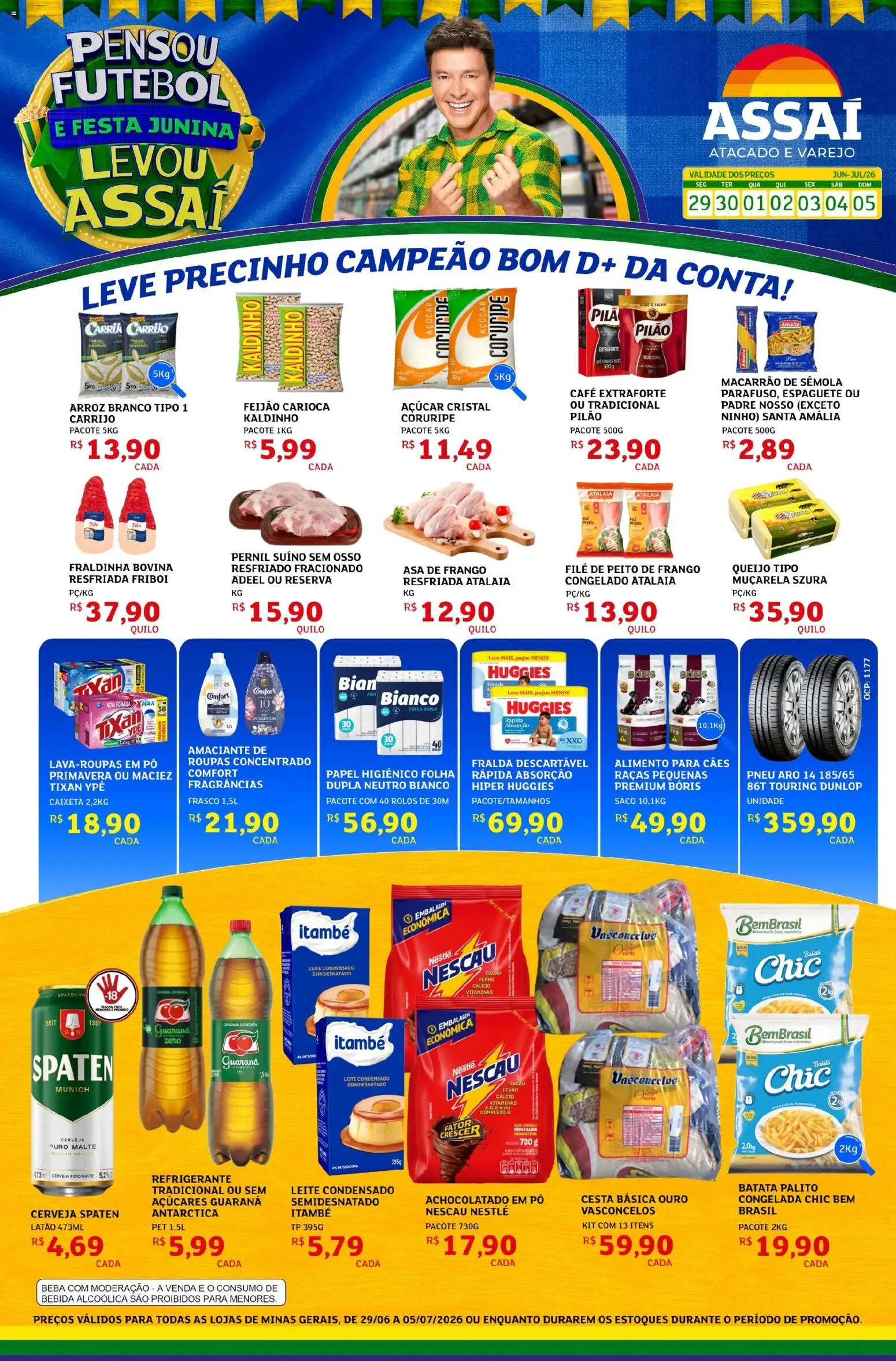 Pré-Visualização do folheto "Assaí Atacadista ofertas - MG" da loja Assaí Atacadista válido a partir de 29/06/2026