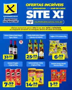 Pré-Visualização do folheto "X Supermercados ofertas incríveis" da loja X Supermercados válido a partir de 26/10/2026