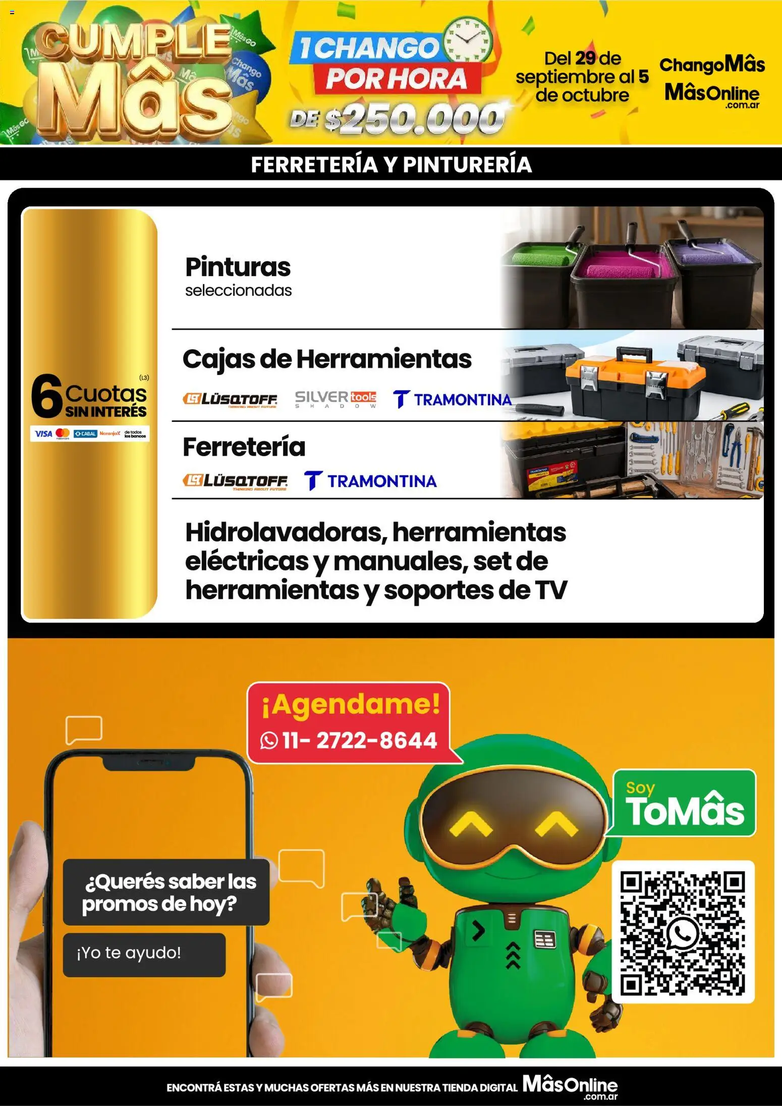 Vista previa del folleto de la tienda Changomas válido desde el 29/09/2026 