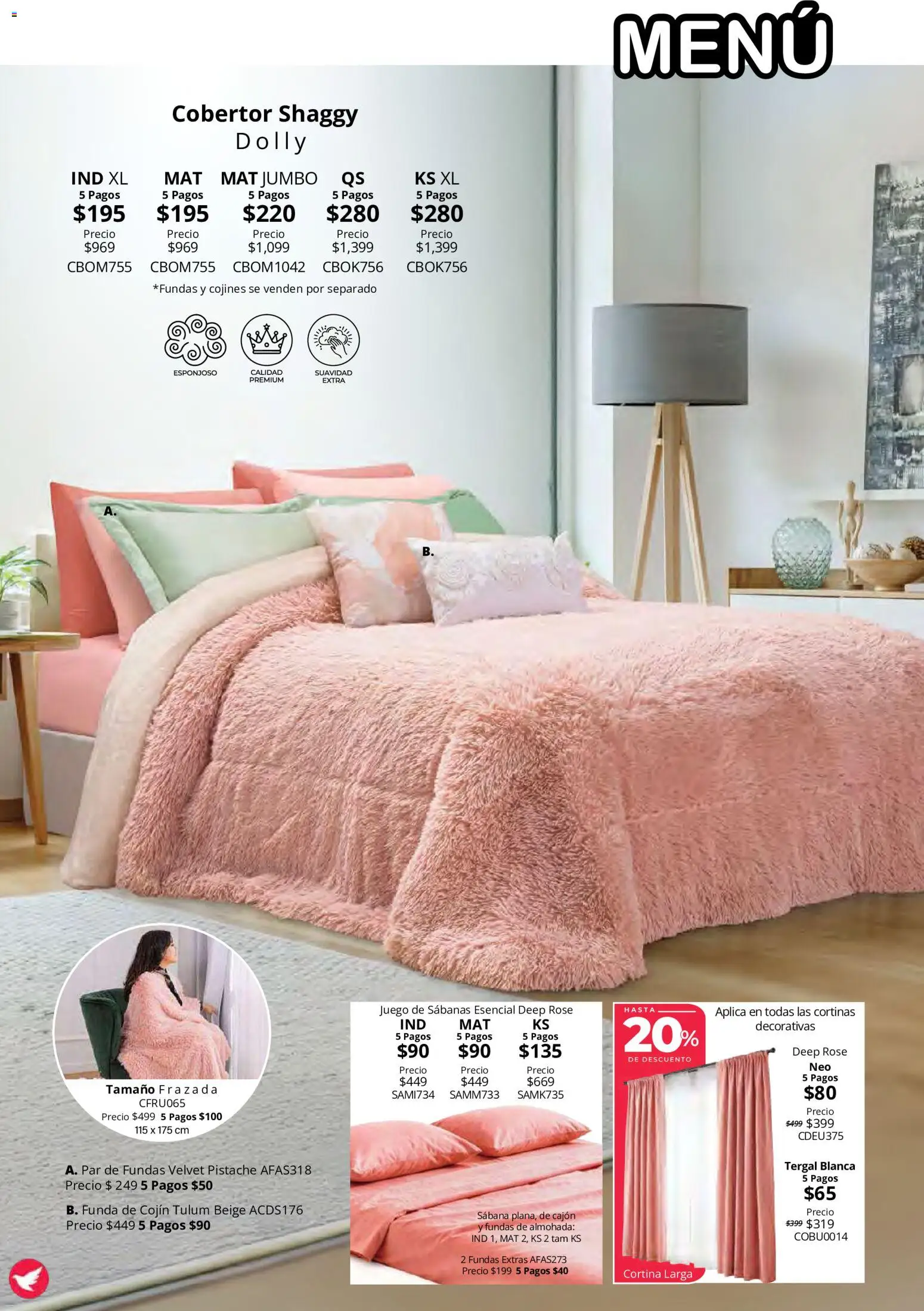 Vista previa las ofertas de la tienda Colchas Concord - Colchas Concord catálogo Colección Cobertor Calor de Hogar desde el 15/10/2026 