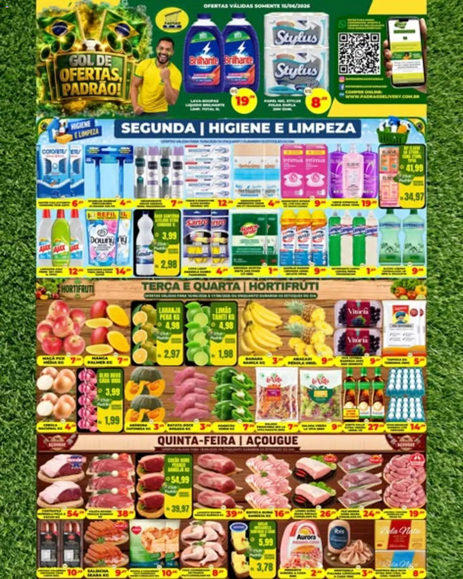 Pré-Visualização do folheto "Supermercado Padrão - Ofertas da semana" da loja Supermercado Padrão válido a partir de 15/06/2026