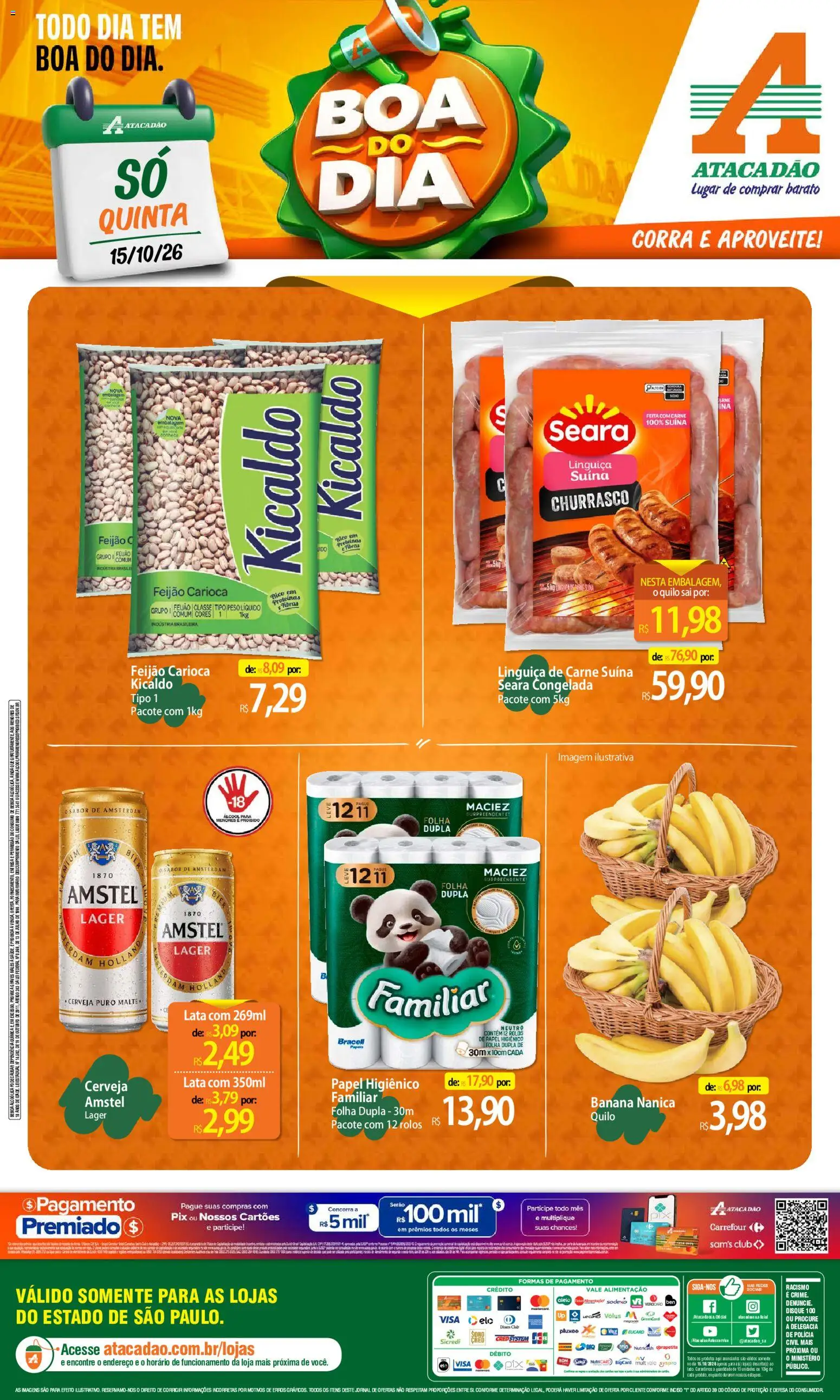 Pré-Visualização do folheto "Atacadão ofertas - SP" da loja Atacadão válido a partir de 15/10/2026