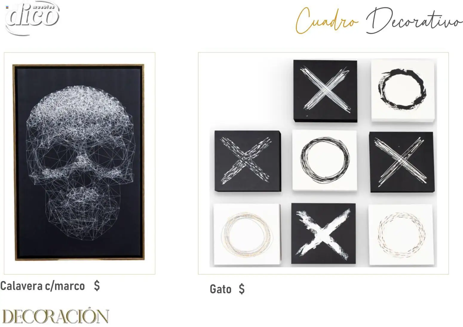 Vista previa las ofertas de la tienda Muebles Dico - Catálogo Decoración desde el 09/12/2025 