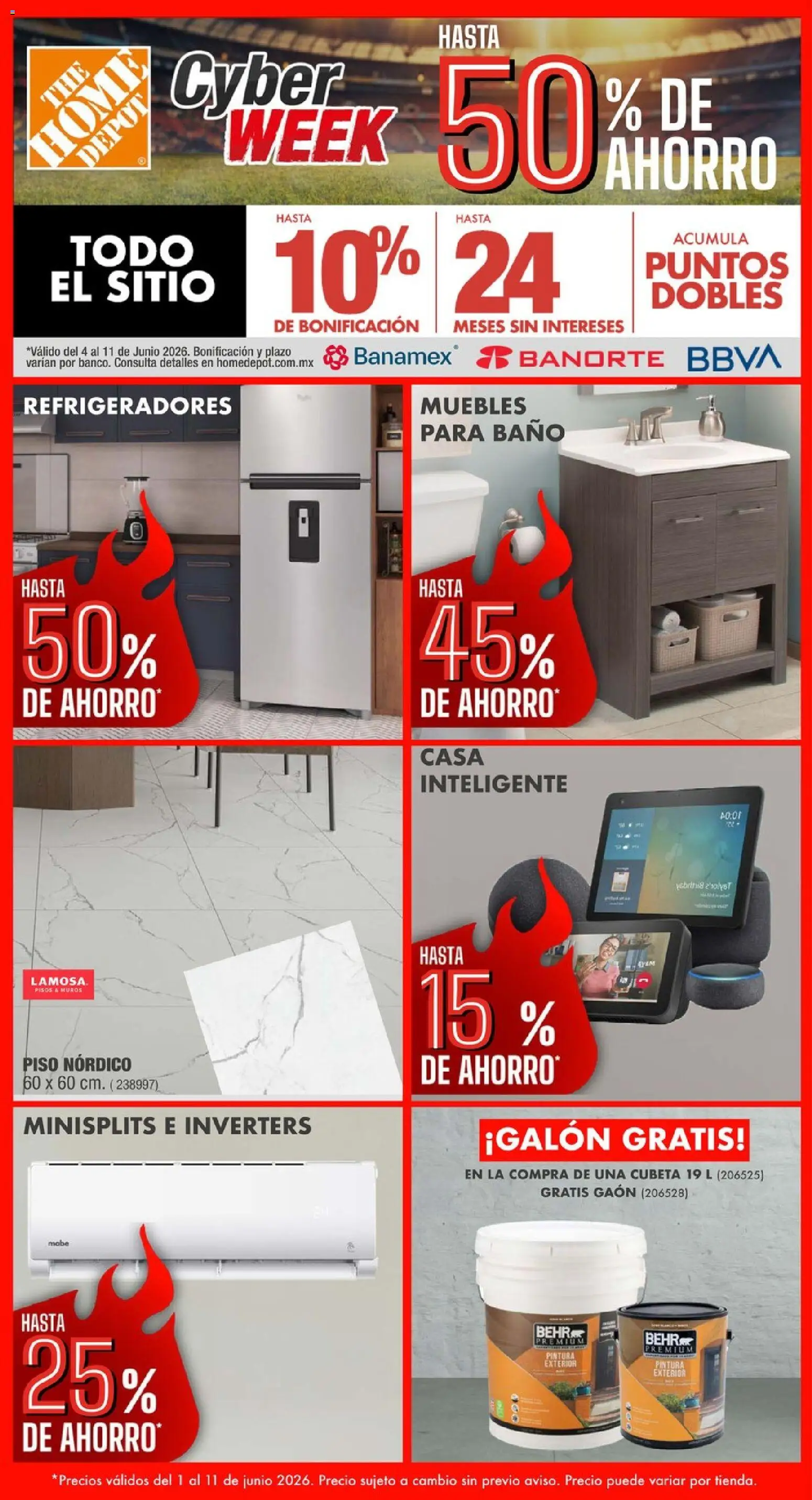 Vista previa las ofertas de la tienda Home Depot - Home Depot Cyber Week desde el 01/06/2026 