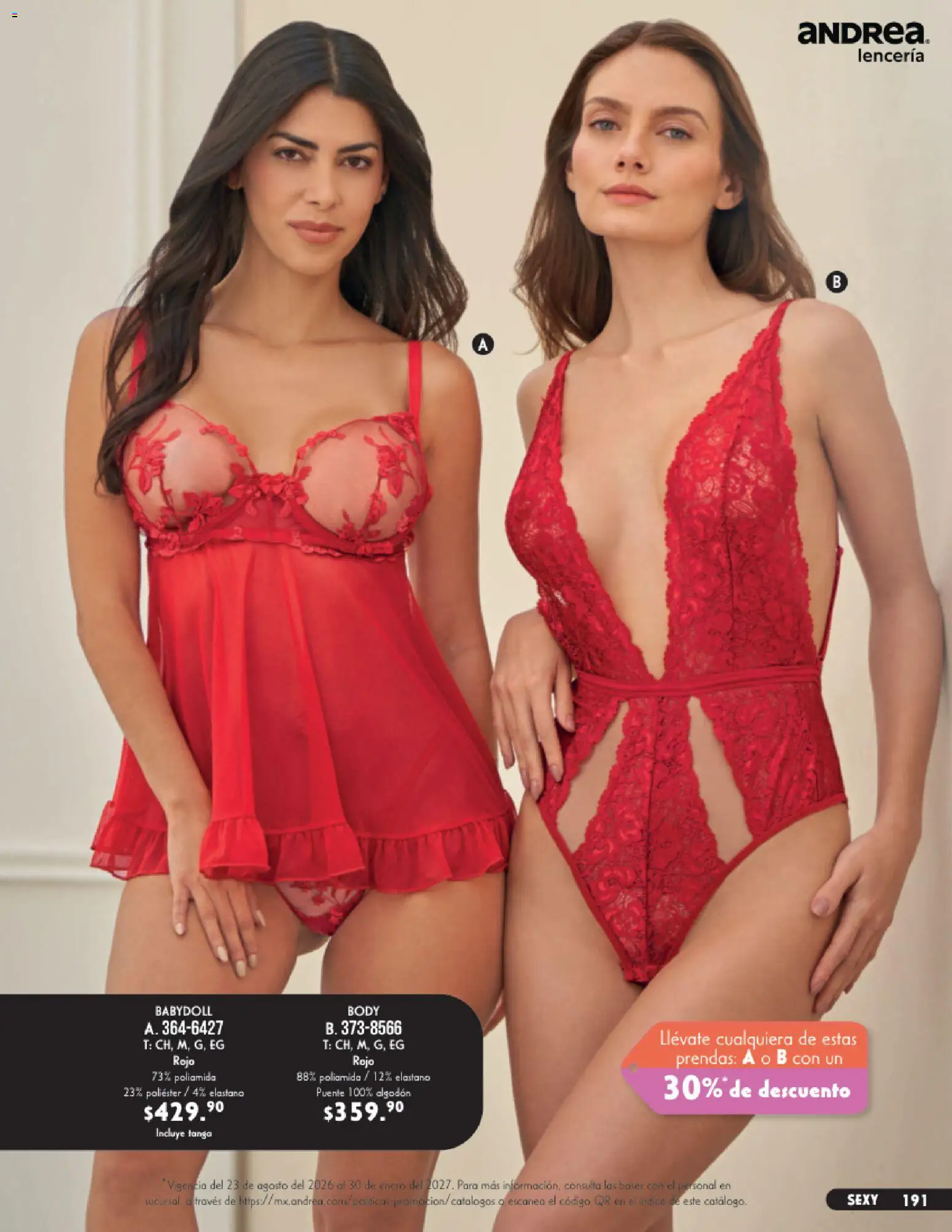 Vista previa las ofertas de la tienda Andrea - Andrea catálogo Lencería & vestir interior desde el 23/08/2026 
