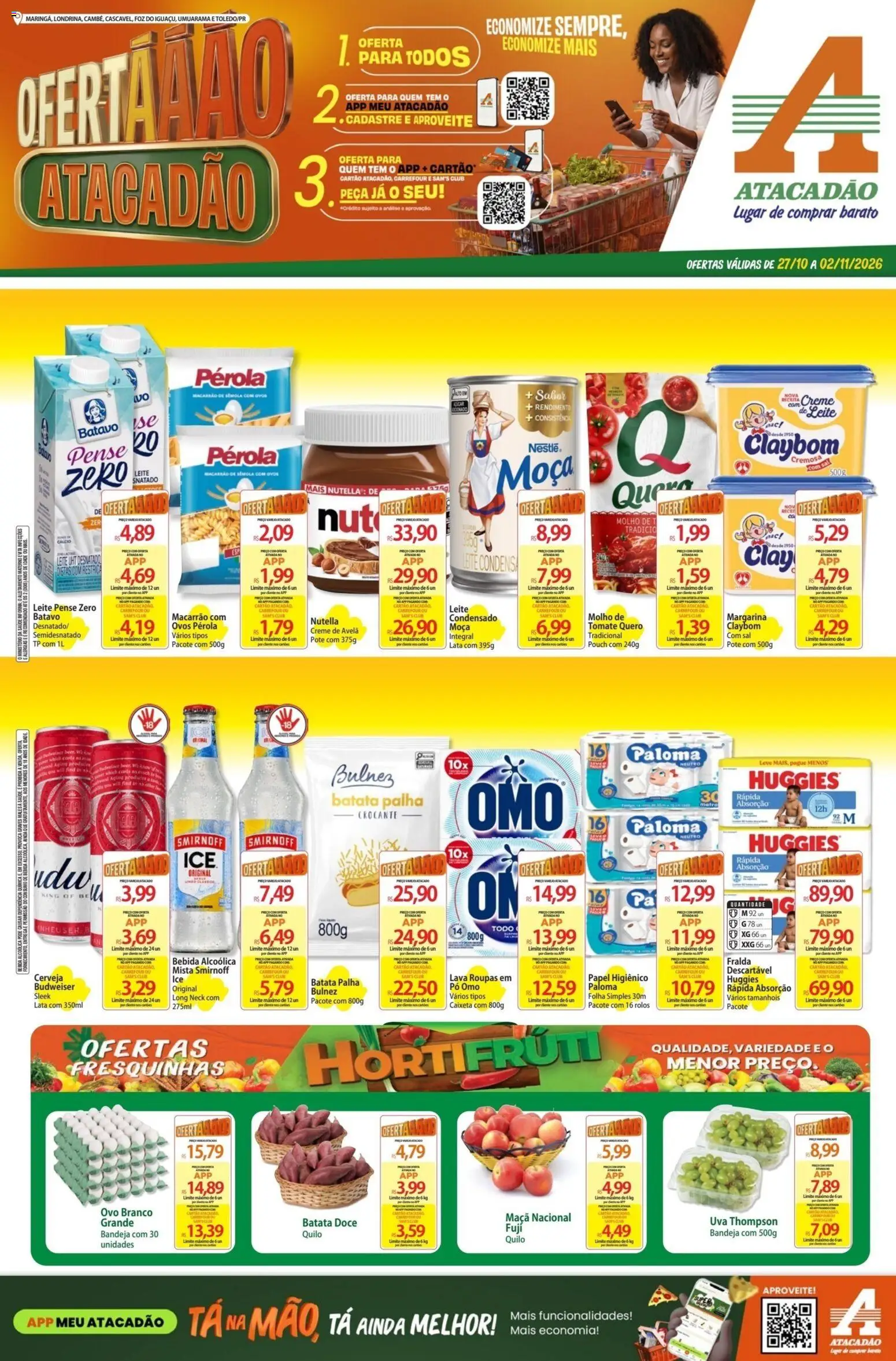 Pré-Visualização do folheto "Atacadão ofertas - PR" da loja Atacadão válido a partir de 27/10/2026