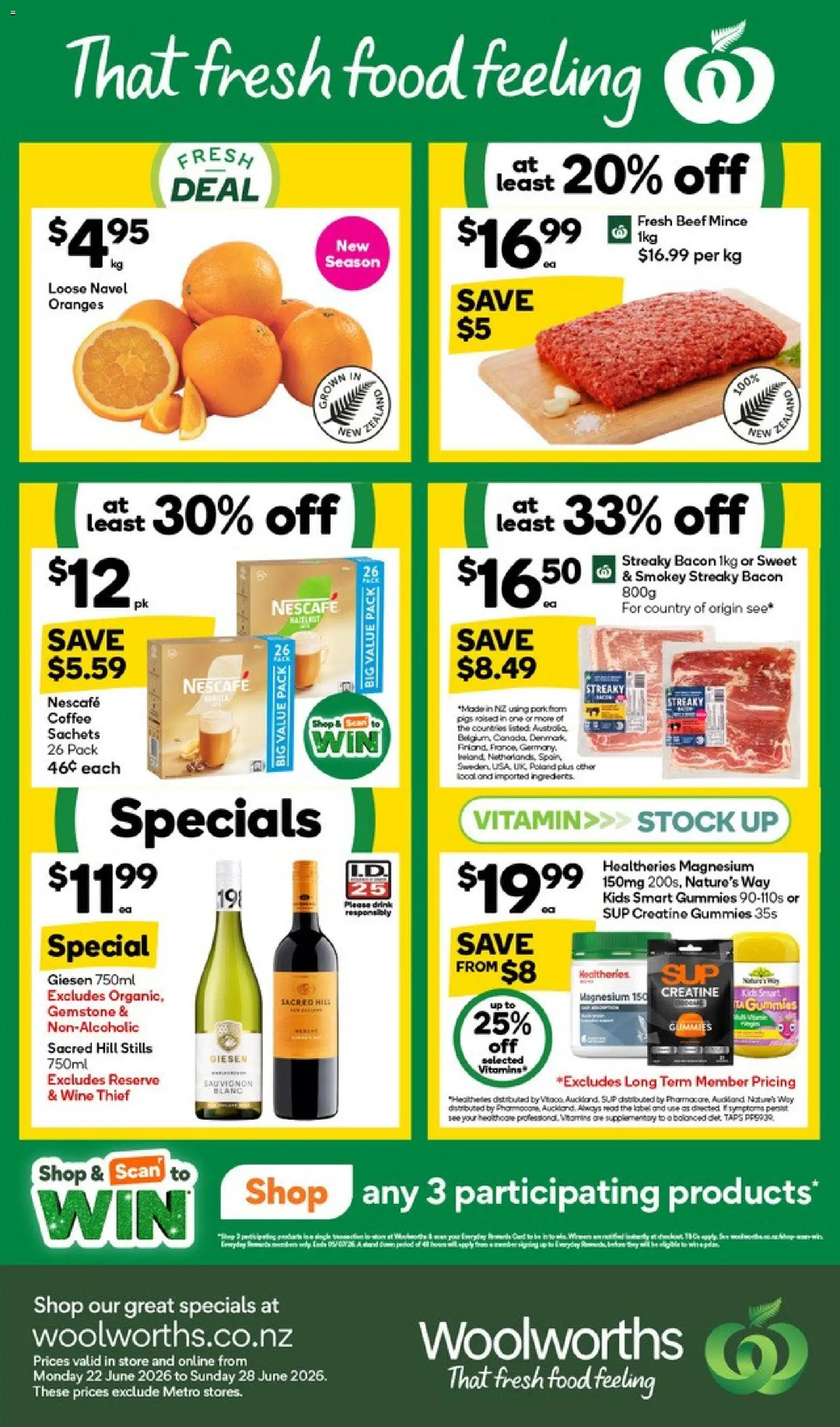 Preview of catalogue Woolworths catalogue from shop Woolworths valid 22 Jun 2026