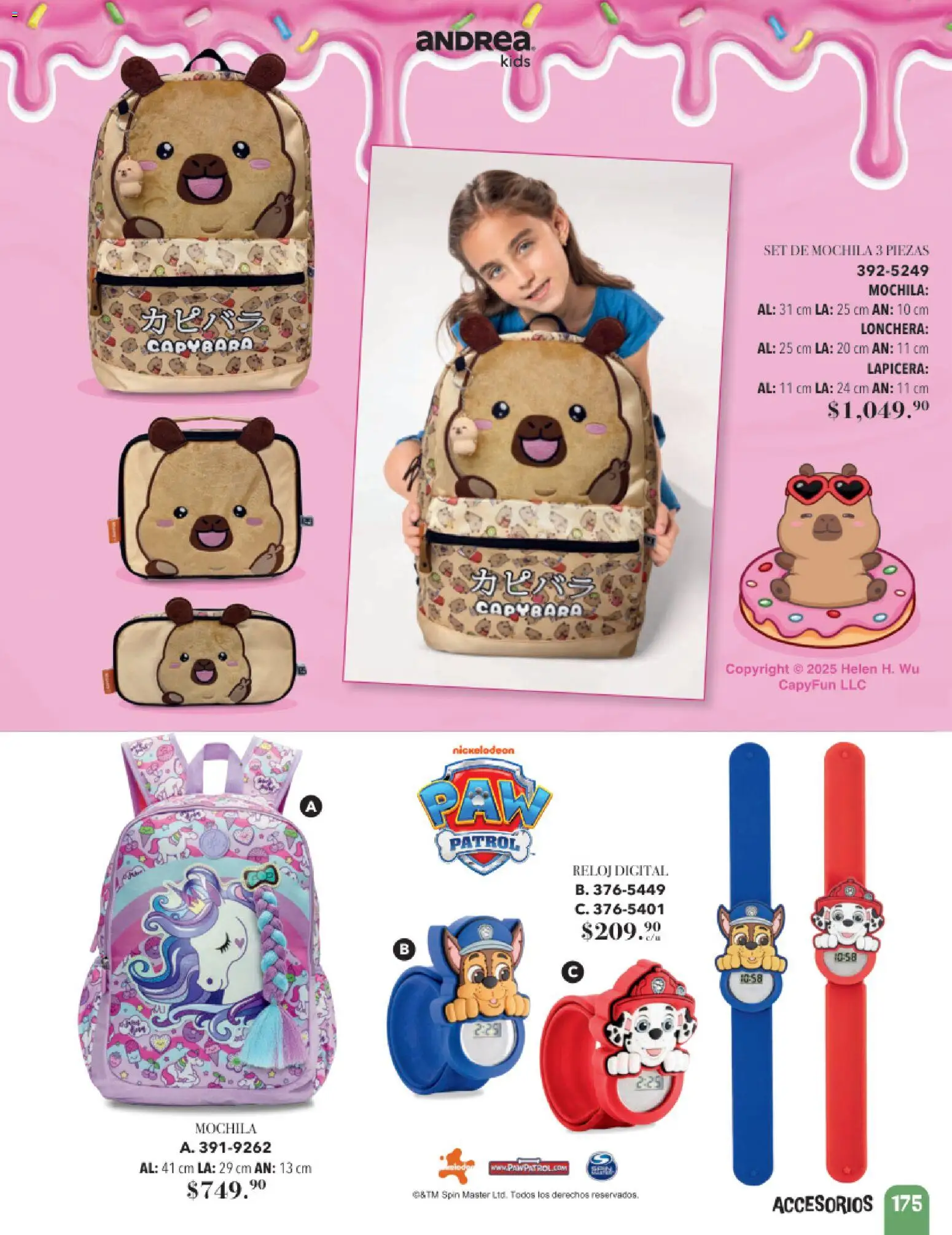 Vista previa las ofertas de la tienda Andrea - Andrea catálogo Infantil desde el 24/05/2026 - Reloj, Mochila
