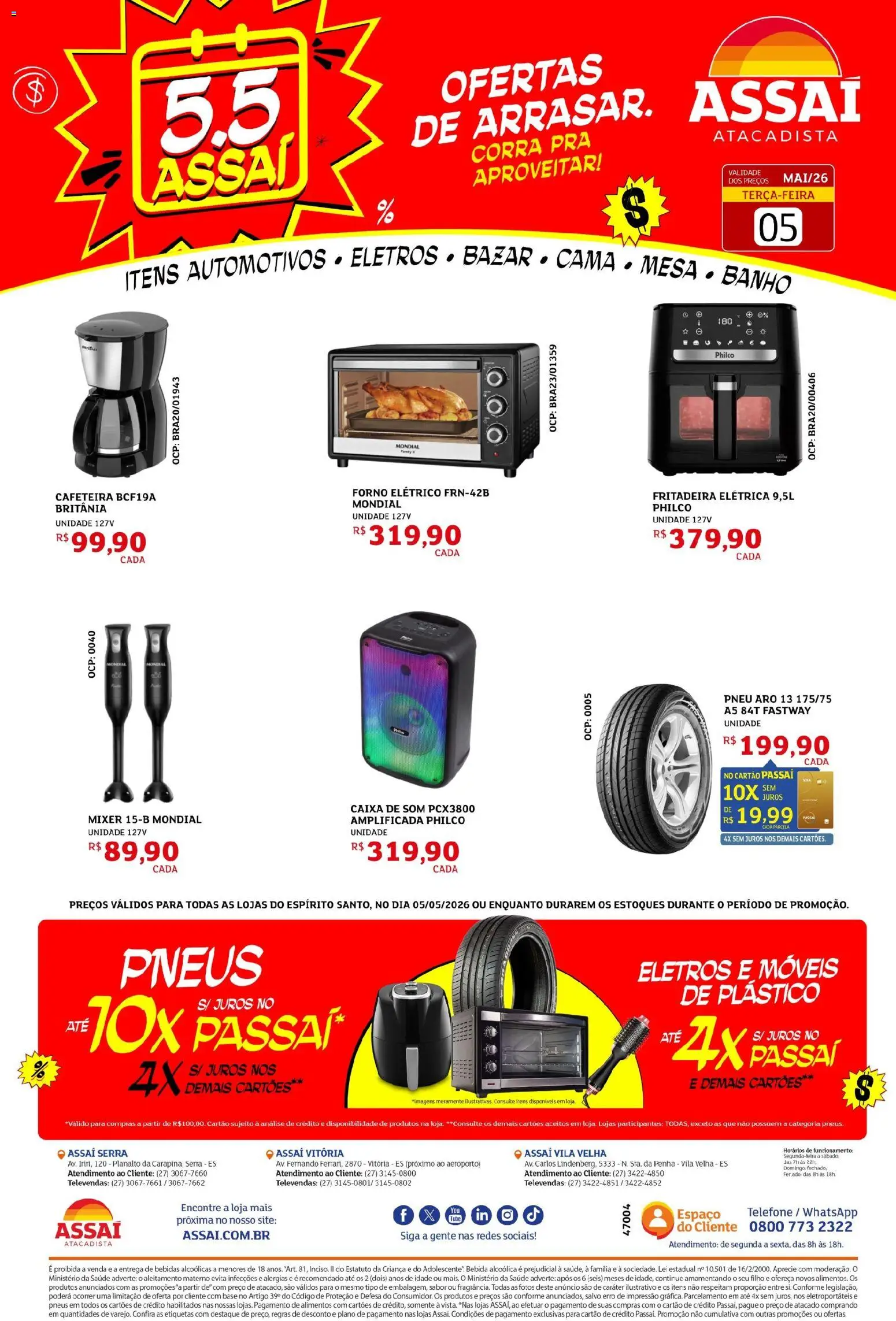 Pré-Visualização do folheto "Assaí Atacadista ofertas - ES" da loja Assaí Atacadista válido a partir de 05/05/2026