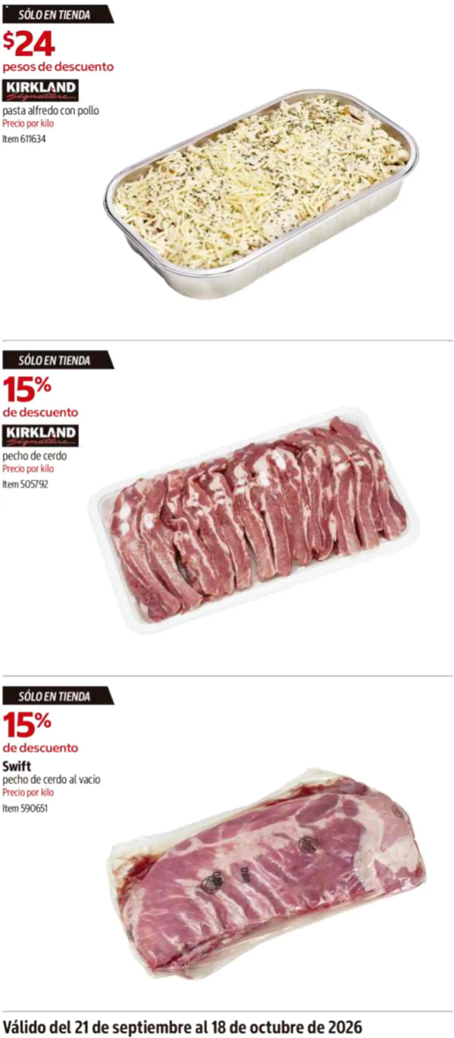 Vista previa las ofertas de la tienda Costco - Costco catálogo desde el 21/09/2026 - Pollo, Pasta, Cerdo