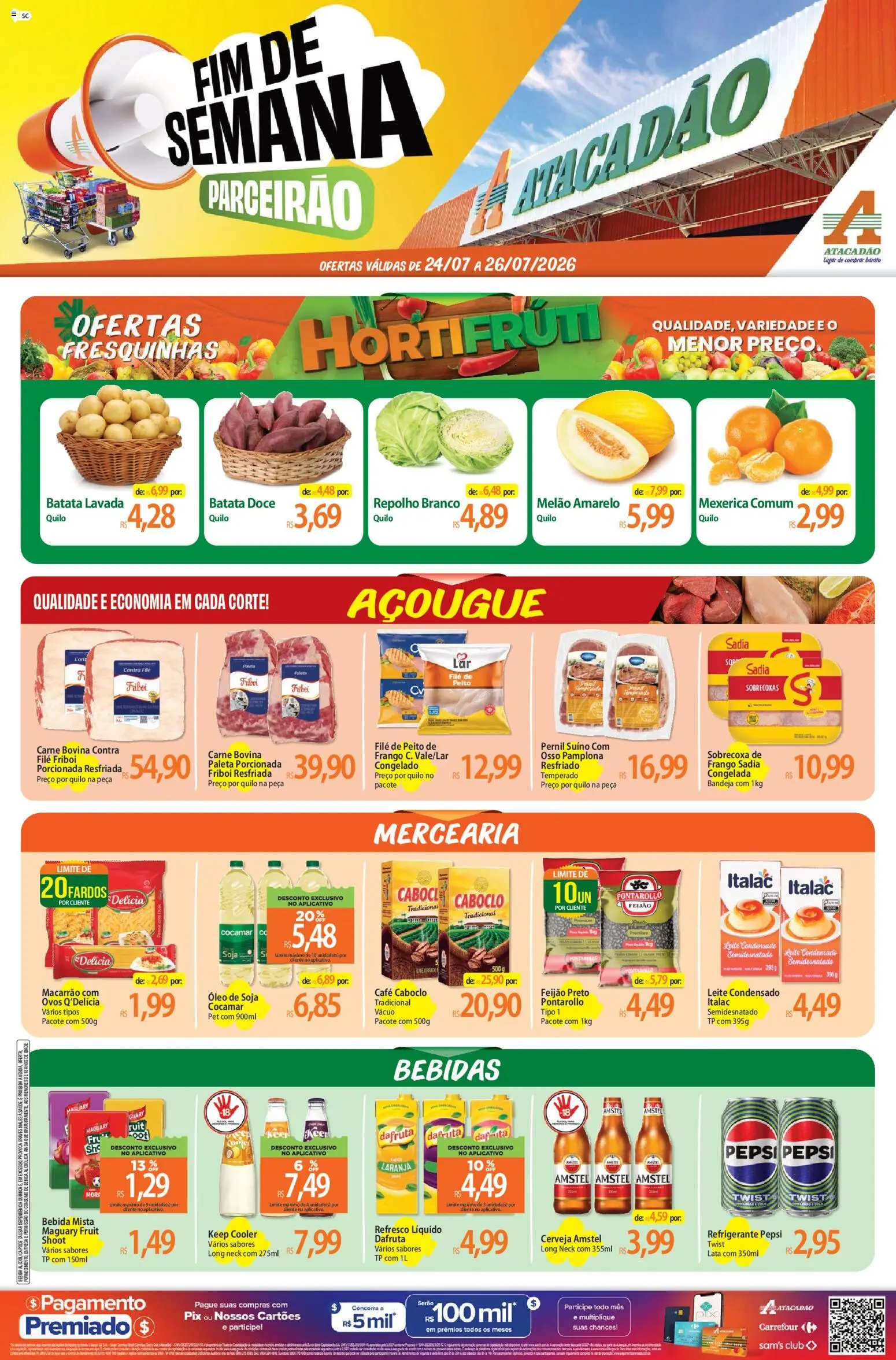 Pré-Visualização do folheto "Atacadão ofertas - SC" da loja Atacadão válido a partir de 24/07/2026