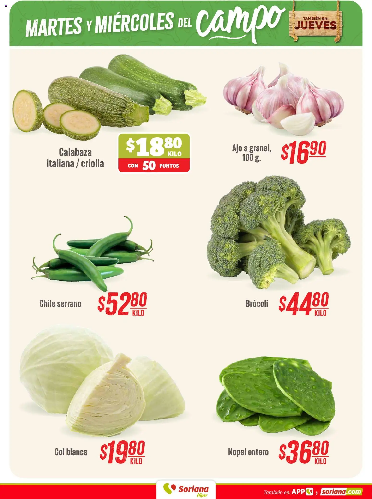 Vista previa las ofertas de la tienda Soriana - Soriana Martes y Miércoles del Campo Híper desde el 01/09/2026 