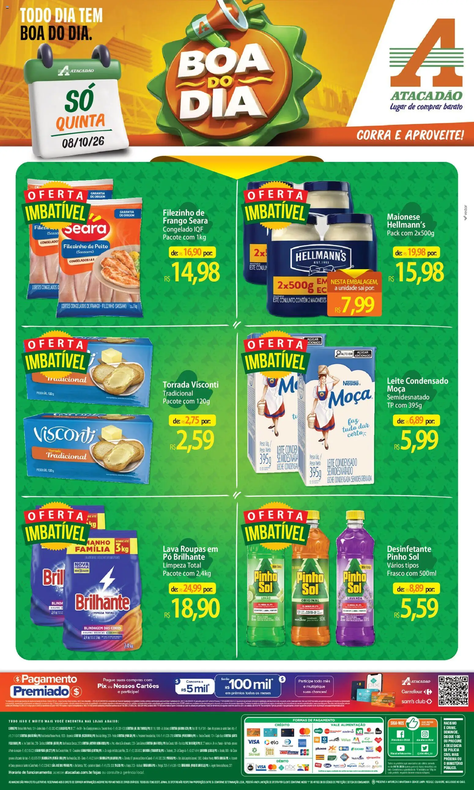 Pré-Visualização do folheto "Atacadão ofertas - PR" da loja Atacadão válido a partir de 08/10/2026
