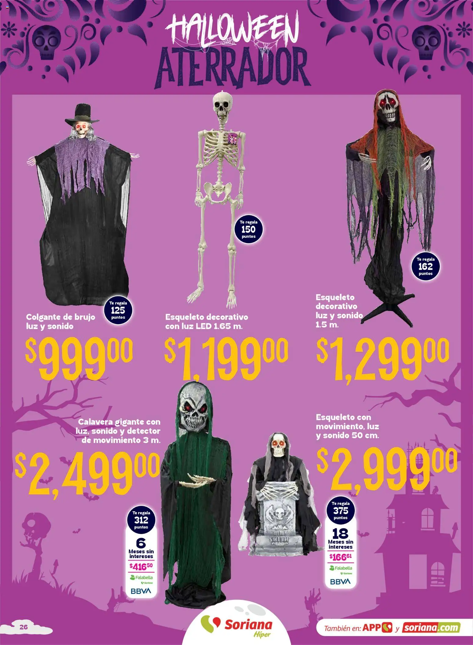Vista previa las ofertas de la tienda Soriana - Soriana Halloween y Día de muertos Híper Nacional desde el 08/09/2026 