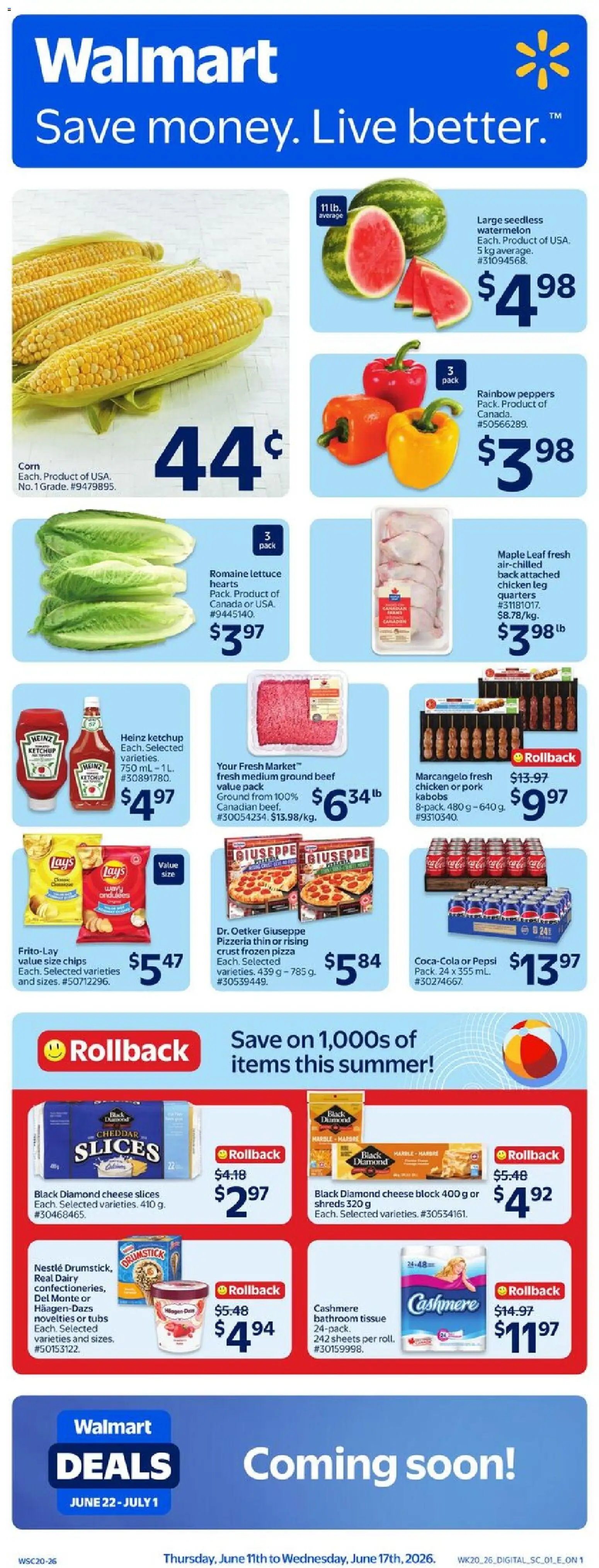 Preview of leaflet Walmart weekly flyer from shop Walmart is valid from Jun 11, 2026