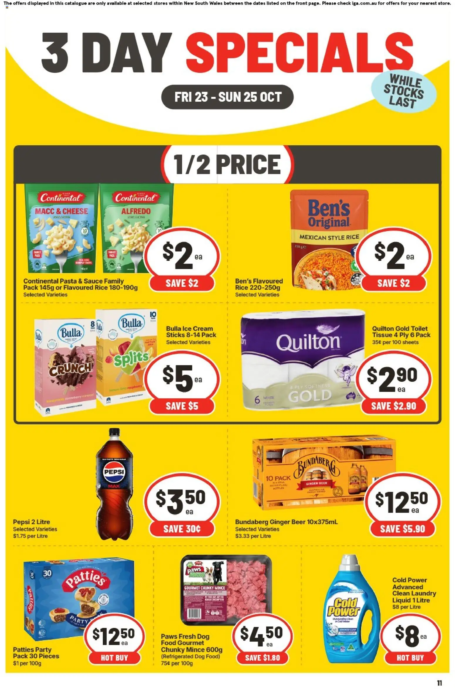 Preview of catalogue IGA 3 Day Specials ACT from shop IGA valid 23/10/2026