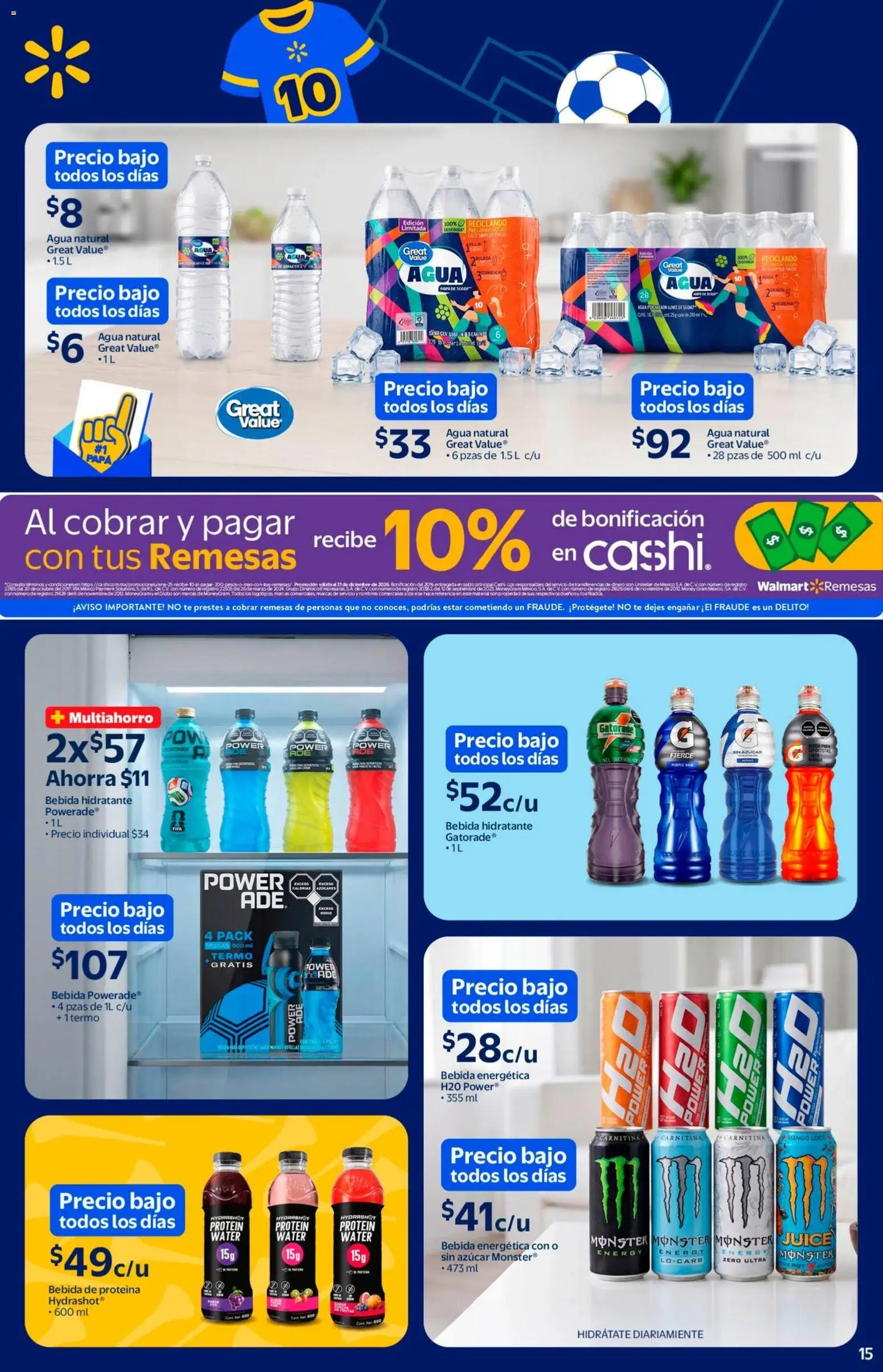 Vista previa las ofertas de la tienda Walmart - Walmart folleto El mejor doblete para papá desde el 11/05/2026 - Agua, Mango, Papa, Té, Proteína, Azúcar, Termo, Bebida energética
