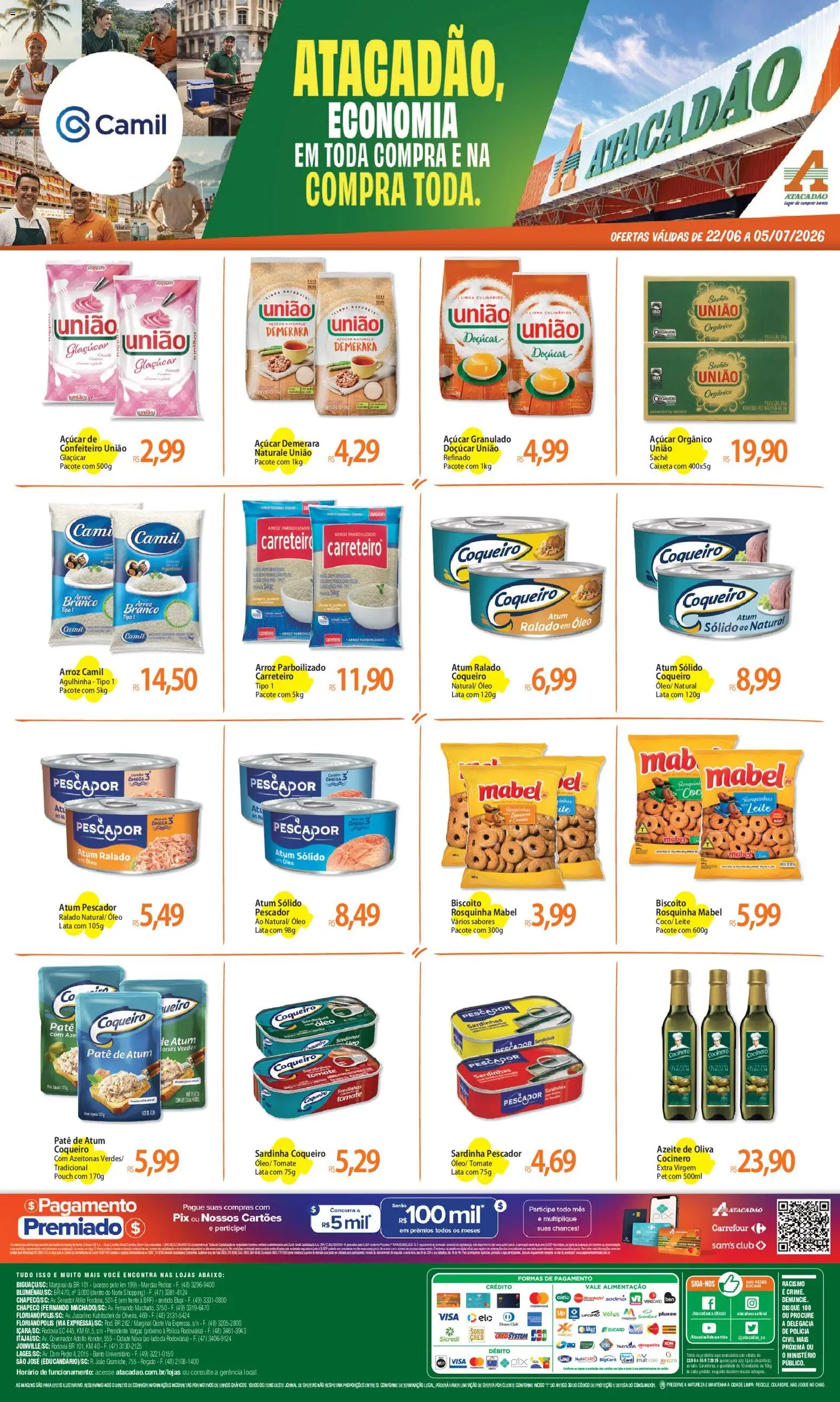 Pré-Visualização do folheto "Atacadão ofertas - SC" da loja Atacadão válido a partir de 22/06/2026