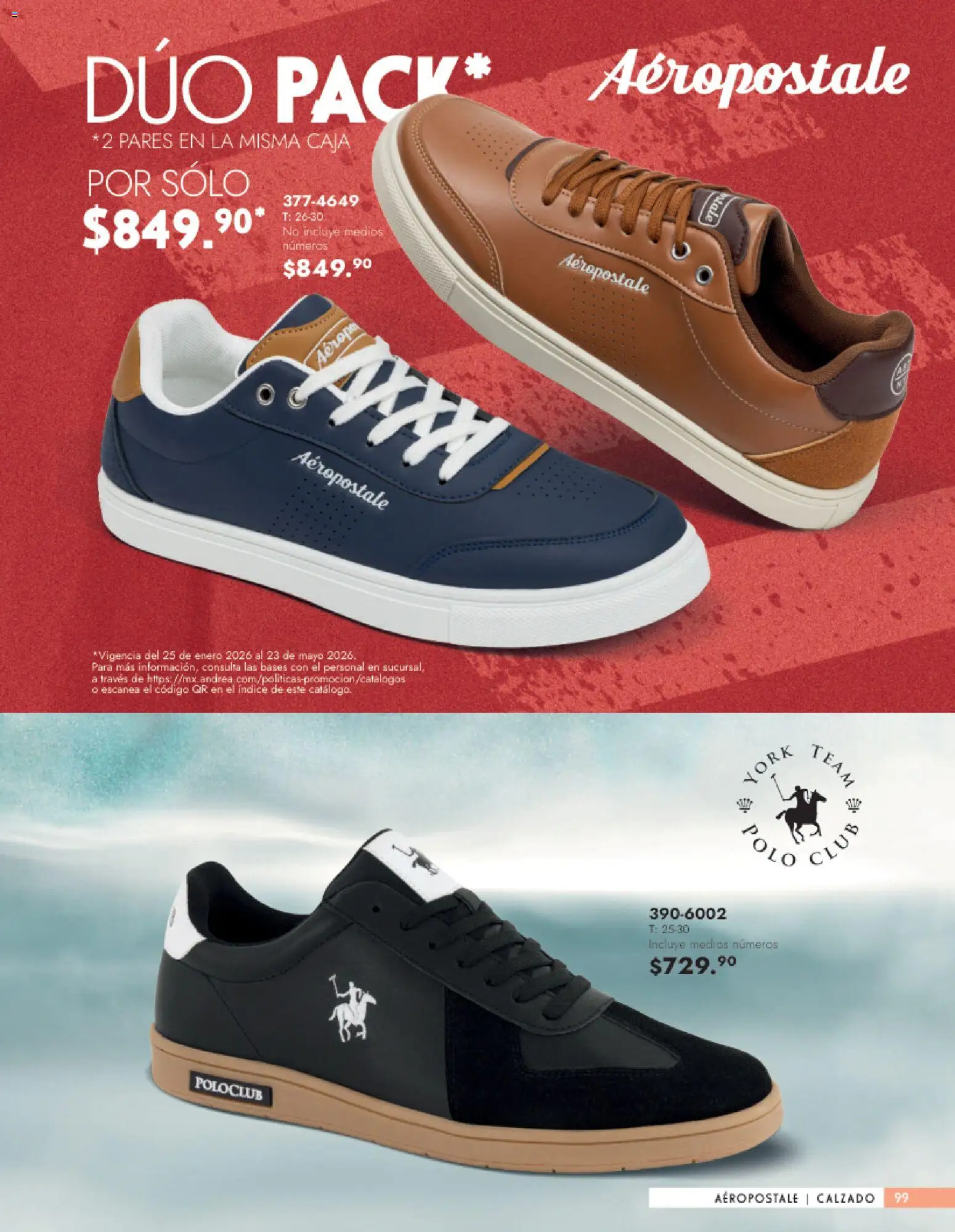 Vista previa las ofertas de la tienda Andrea - Catálogo Calzado Caballero desde el 25/01/2026 - Té, Caja