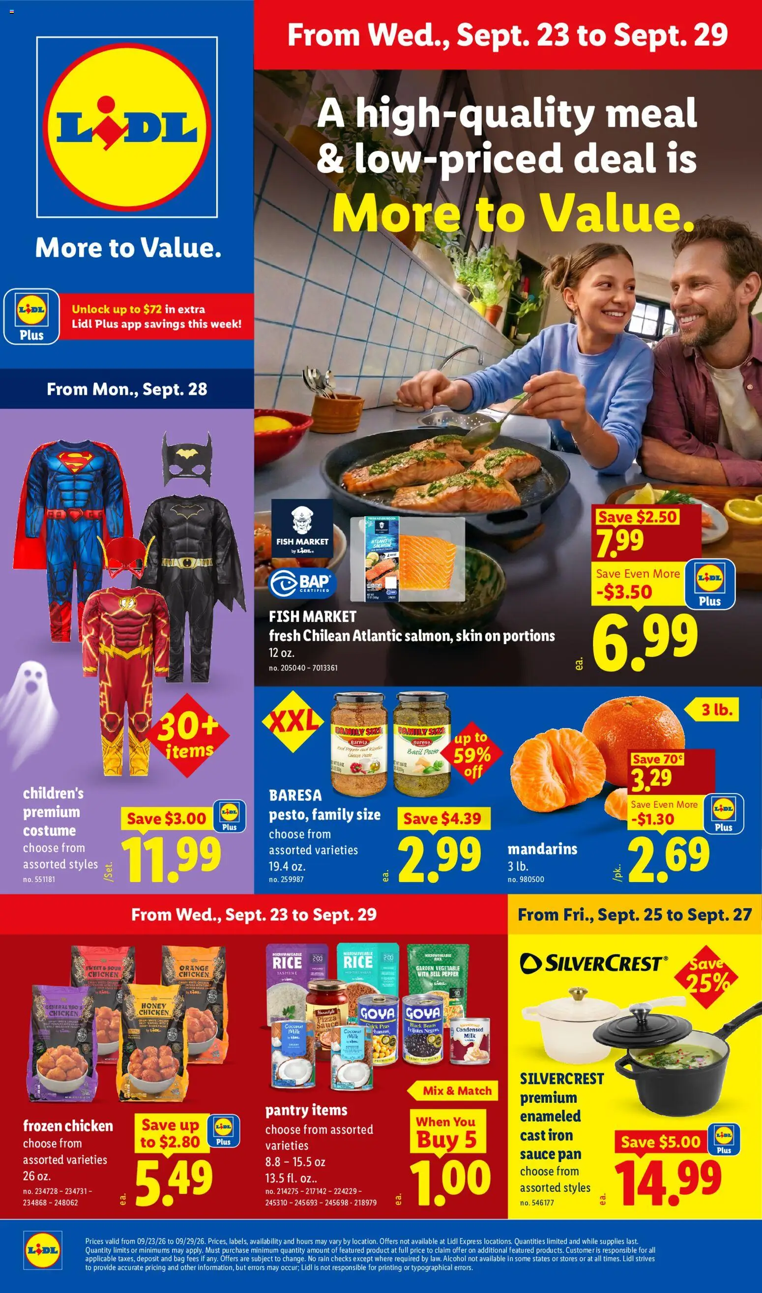 Ad Preview of Lidl Lidl Weekly Ad from 09/23/2026 - Alcohol, Milk, Pepper, Beans, Bag, Pesto, Condensed milk, Bell pepper