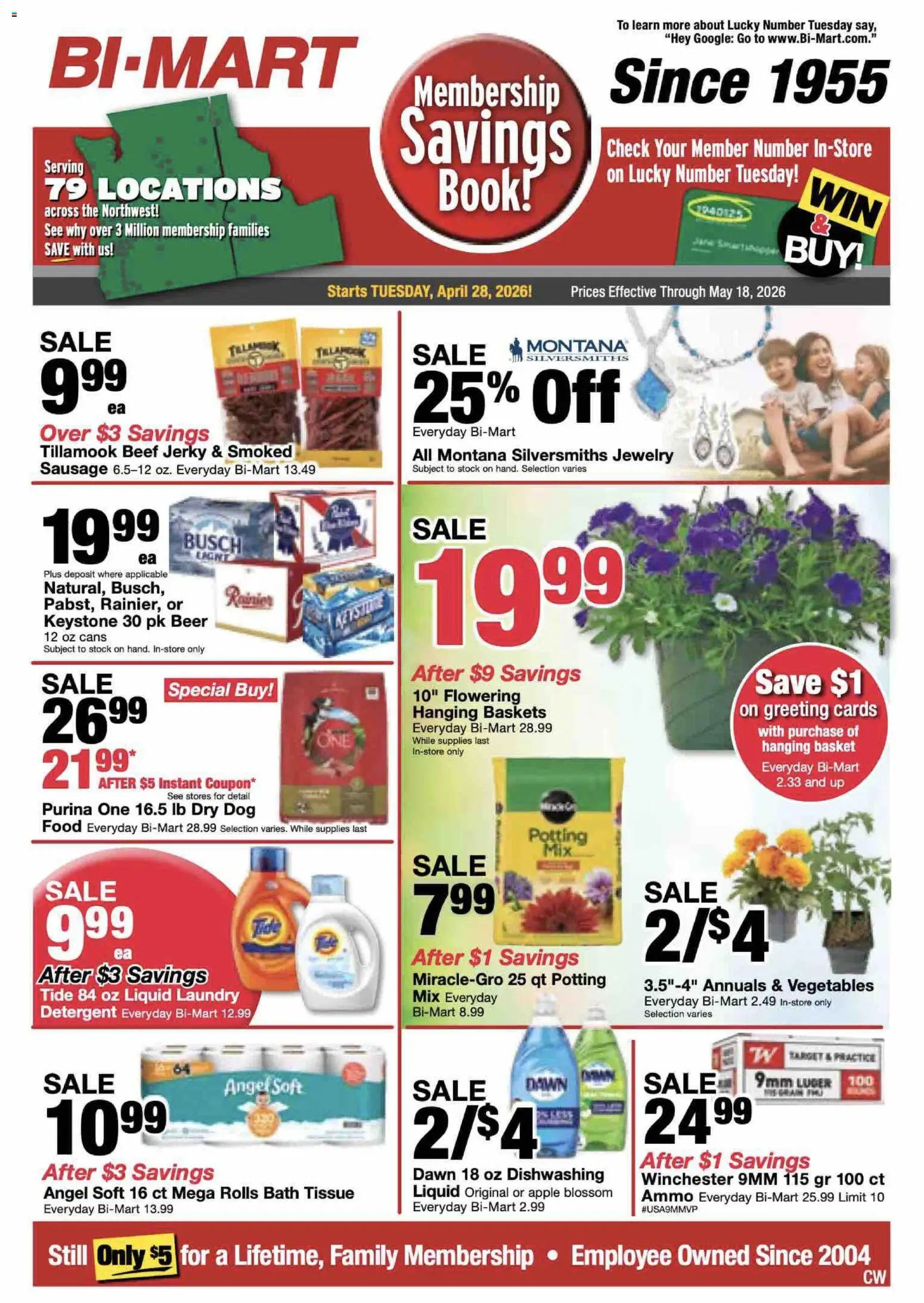 Ad Preview of Bi-Mart Bi-Mart Membership Savings Book from 04/28/2026