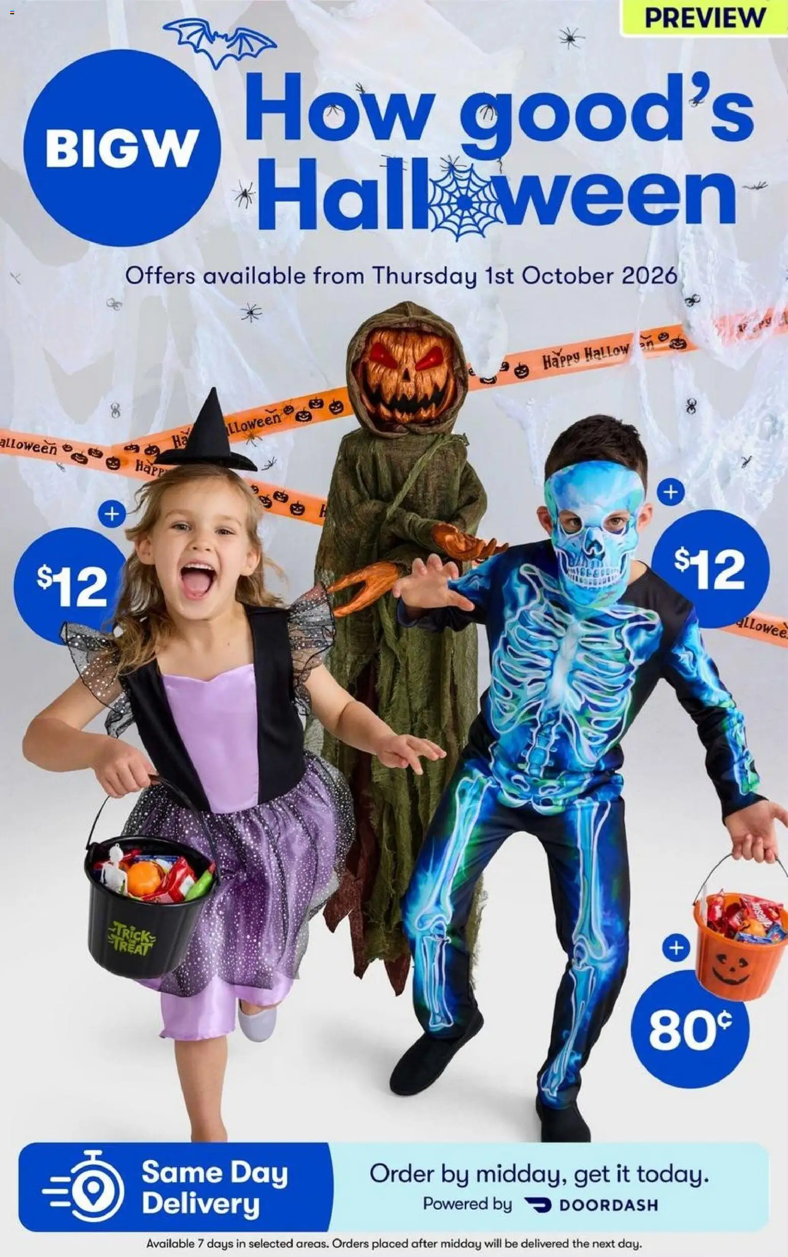 Preview of catalogue Big W Catalogue Halloween from shop Big W valid 01/10/2026