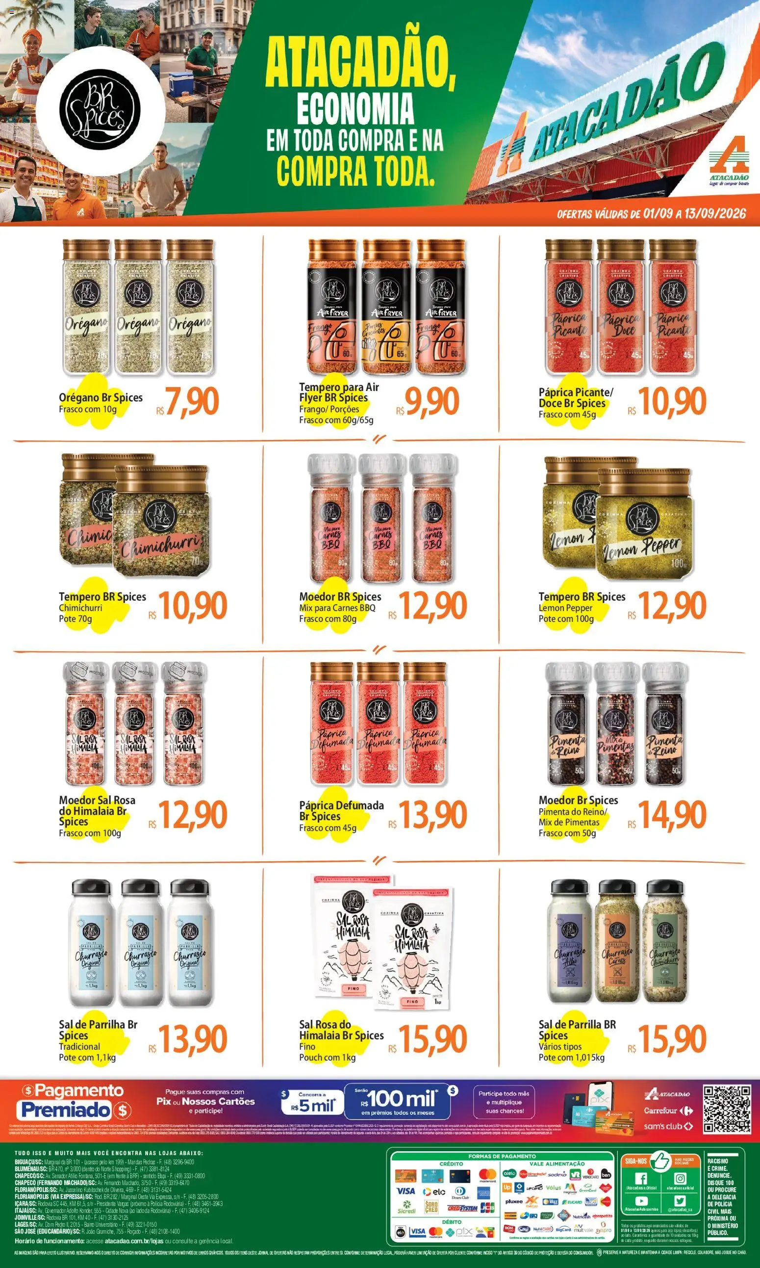 Pré-Visualização do folheto "Atacadão ofertas - SC" da loja Atacadão válido a partir de 01/09/2026 - Air fryer, Sal, Doce, Frango, Pimenta, Orégano, Moedor
