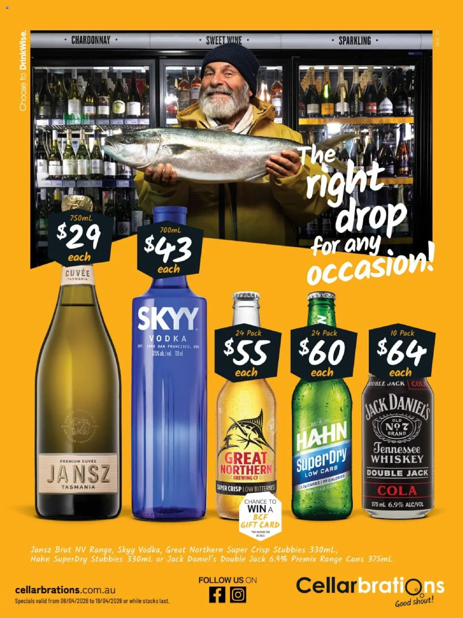 Preview of catalogue Cellarbrations catalogue Annandale, Bohle, Douglas from shop Cellarbrations valid 06/04/2026 - Wine, Vodka, Whiskey, Jack Daniel’s