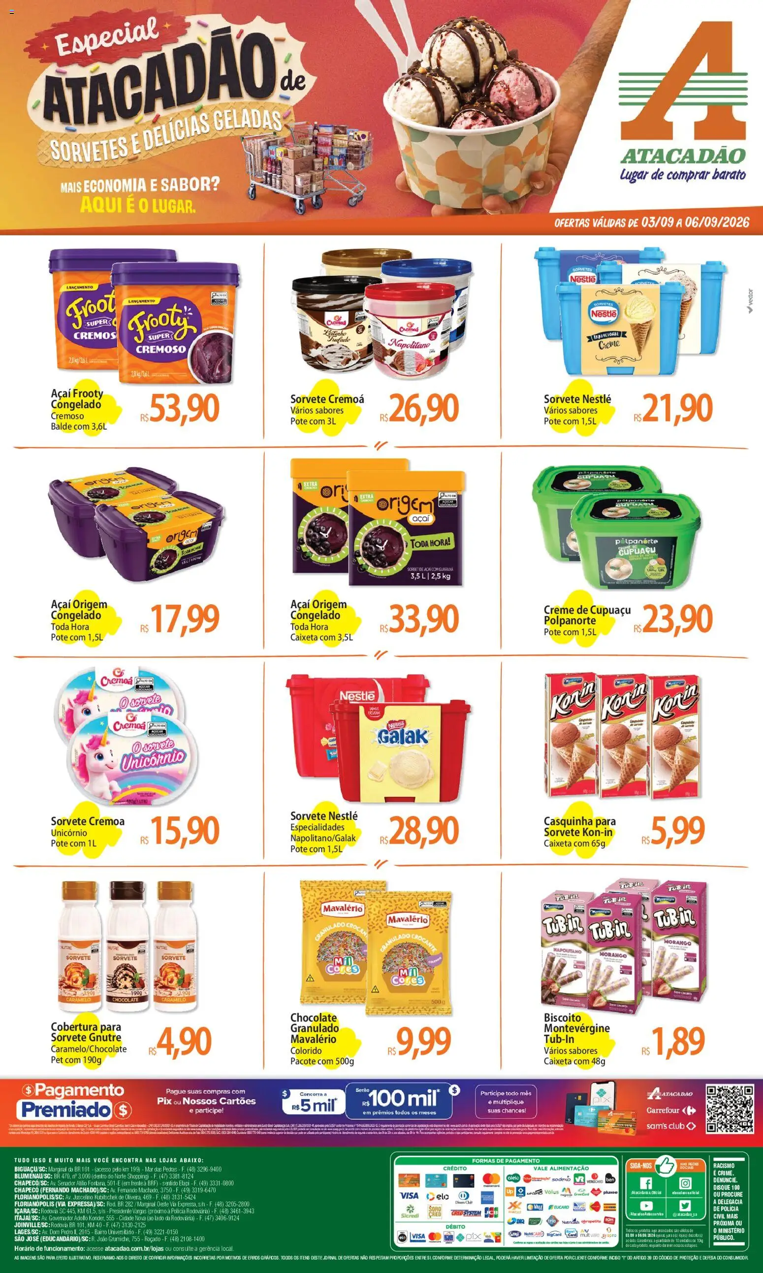 Pré-Visualização do folheto "Atacadão ofertas - SC" da loja Atacadão válido a partir de 03/09/2026