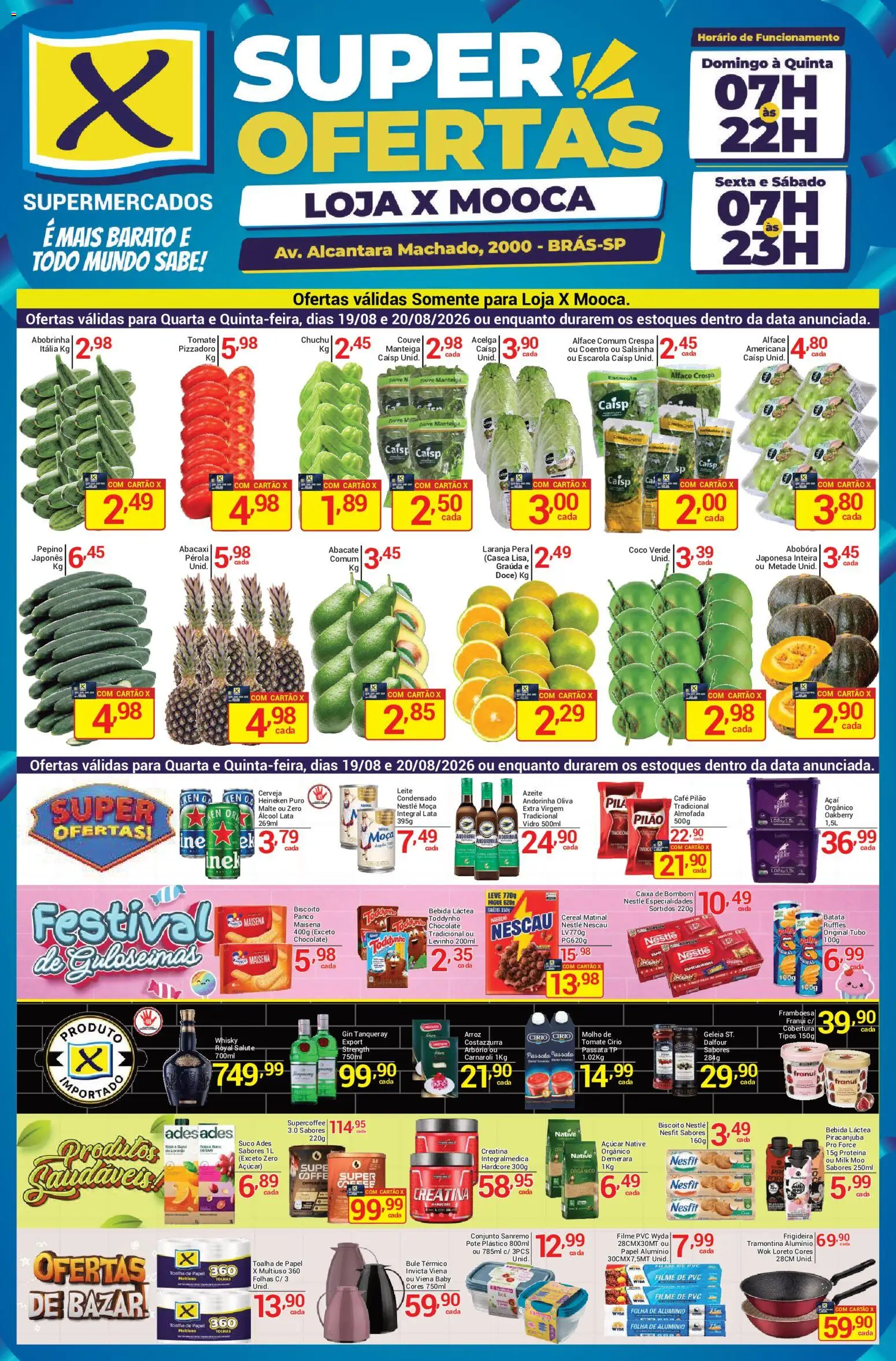 Pré-Visualização do folheto "X Supermercados - Ofertas da semana" da loja X Supermercados válido a partir de 19/08/2026