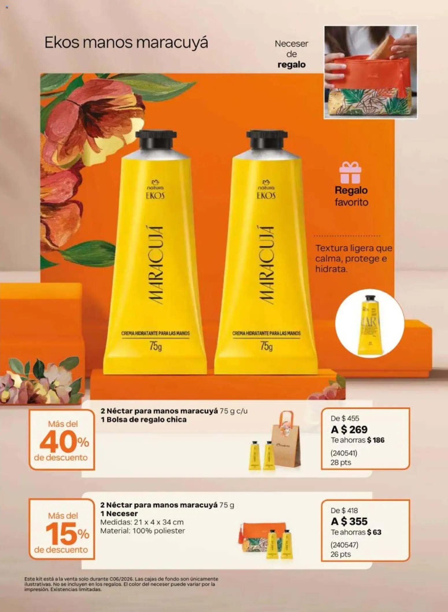 Vista previa las ofertas de la tienda Natura - Natura campaña 6 2026 desde el 02/04/2026 - Té, Bolsa, Crema, Neceser
