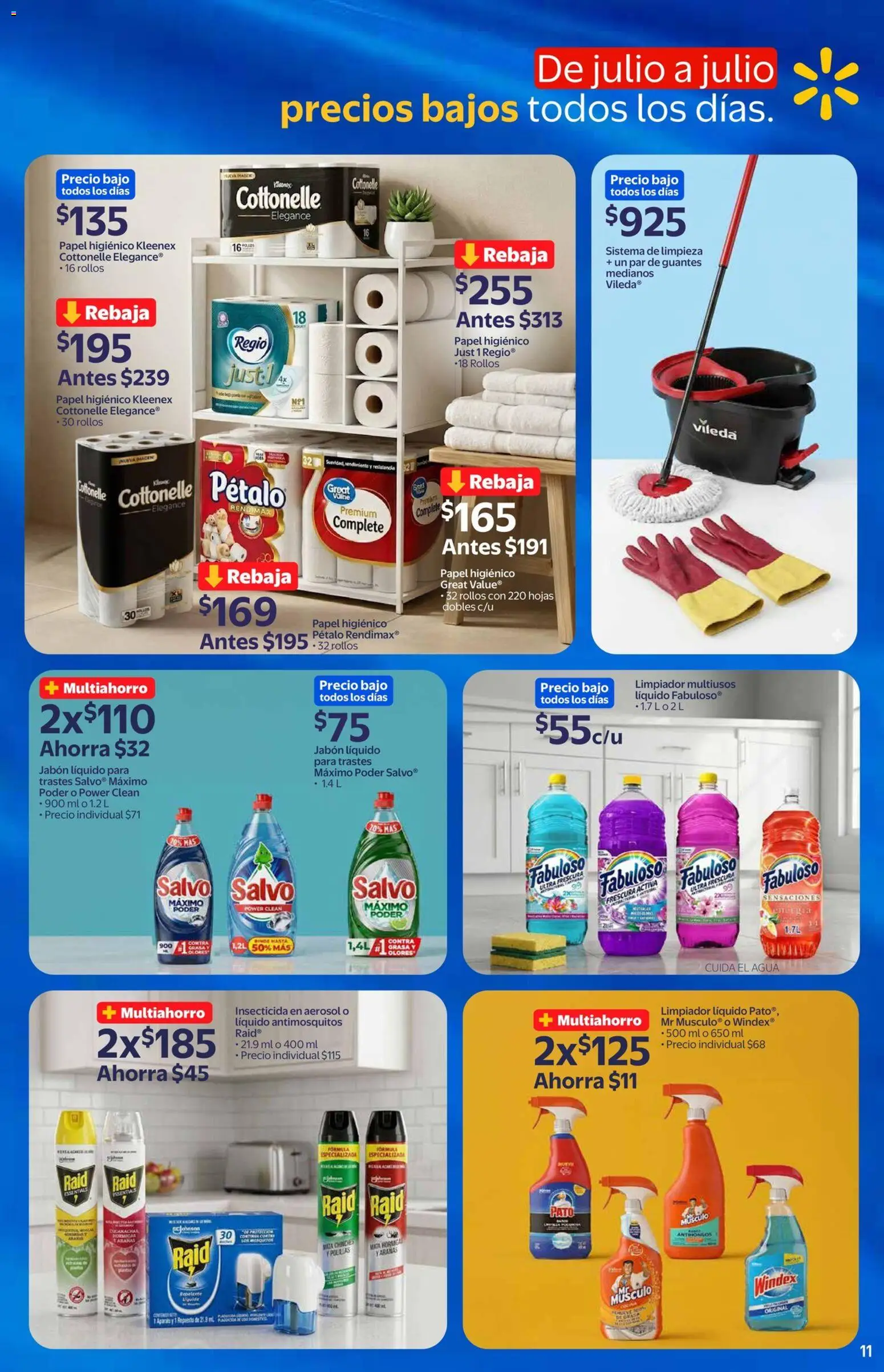 Vista previa las ofertas de la tienda Walmart Express - Walmart Express folleto desde el 03/06/2026 - Agua, Papel higiénico, Jabón, Guantes, Insecticida, Jabón líquido, Repelente, Limpiador