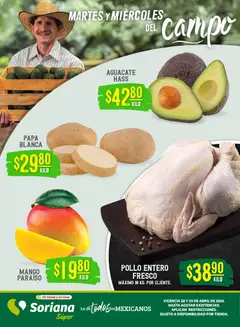 Vista previa las ofertas de la tienda Soriana - Soriana Martes y Miércoles del Campo Súper: Nuevo León, Ciudad Victoria y Tampico desde el 28/04/2026 