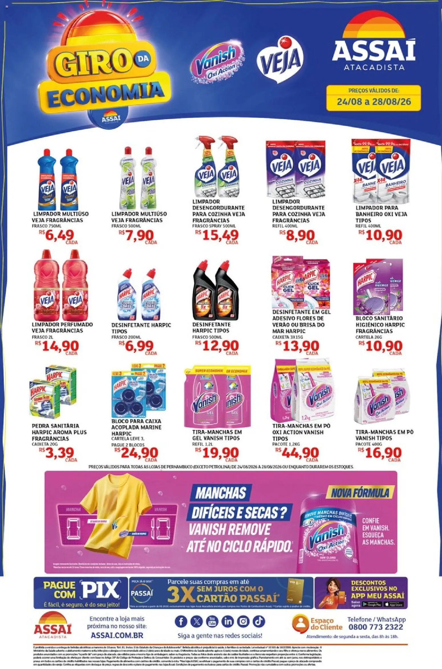 Pré-Visualização do folheto "Assaí Atacadista ofertas - PE" da loja Assaí Atacadista válido a partir de 24/08/2026