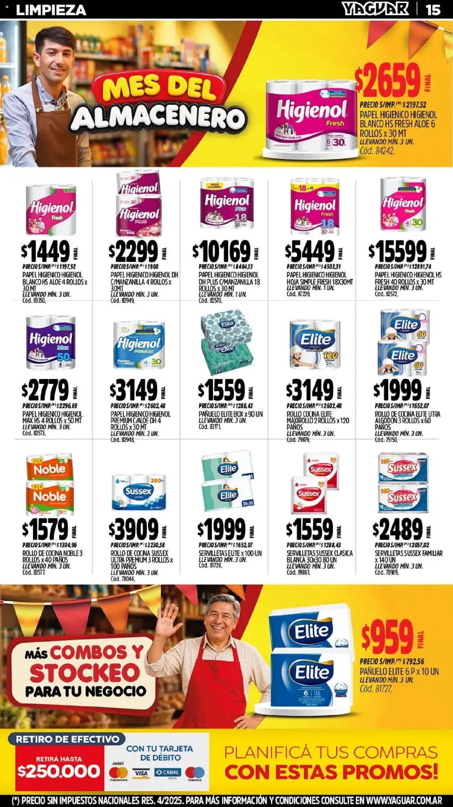 Vista previa del folleto de la tienda Yaguar válido desde el 28/09/2026 - Cocina, Papel higiénico, Algodón, Pañuelo, Servilletas