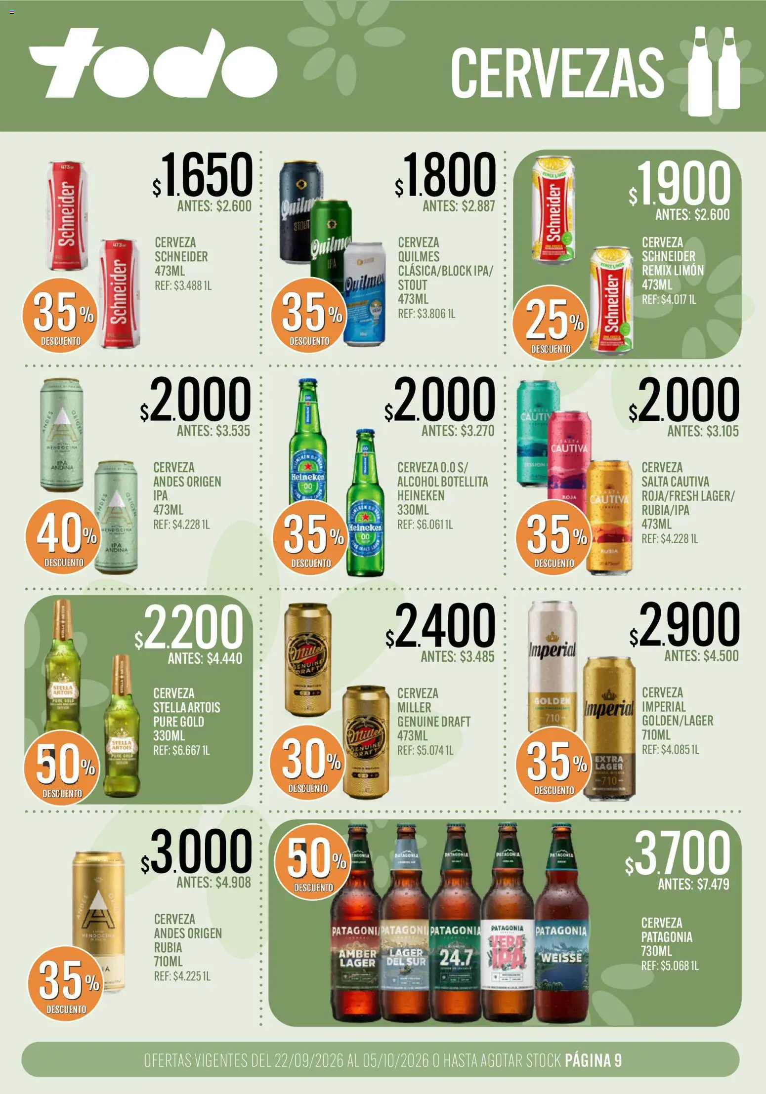 Vista previa del folleto de la tienda Supermercados TODO válido desde el 22/09/2026 
